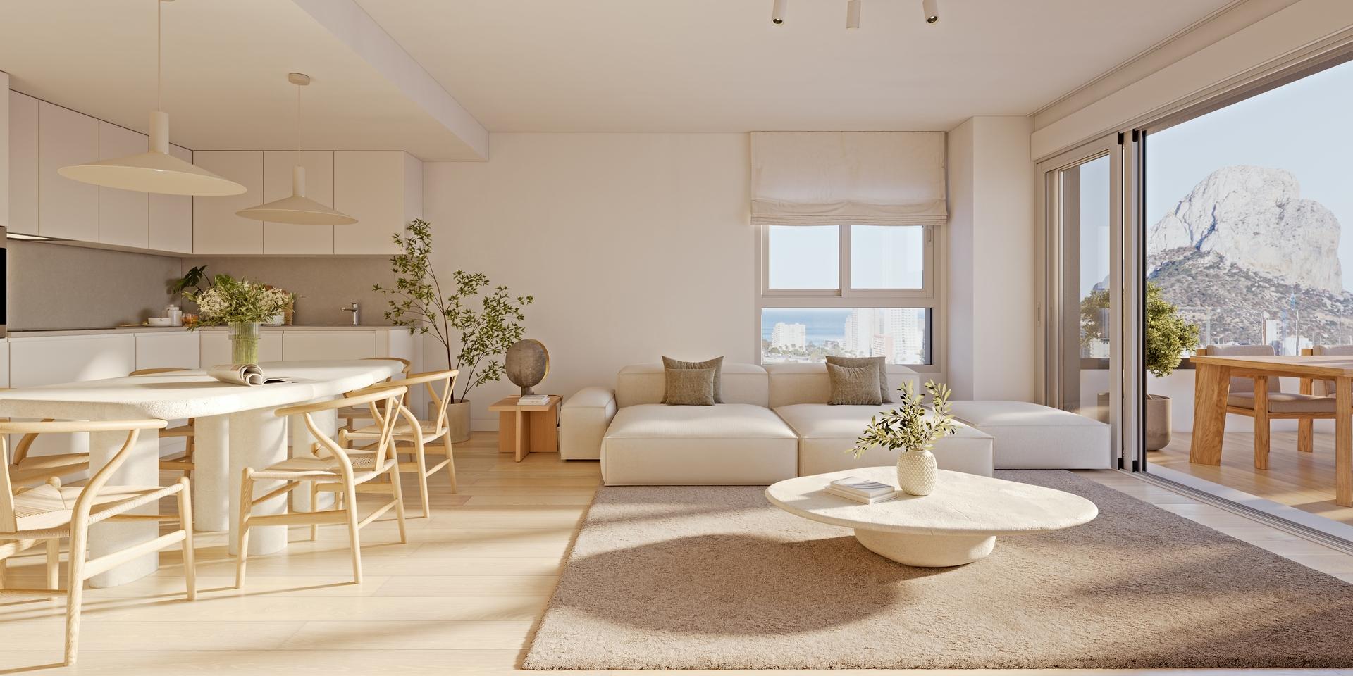 Internal corridor on upper floor of complex, Playa Arenal-Bol, Calpe