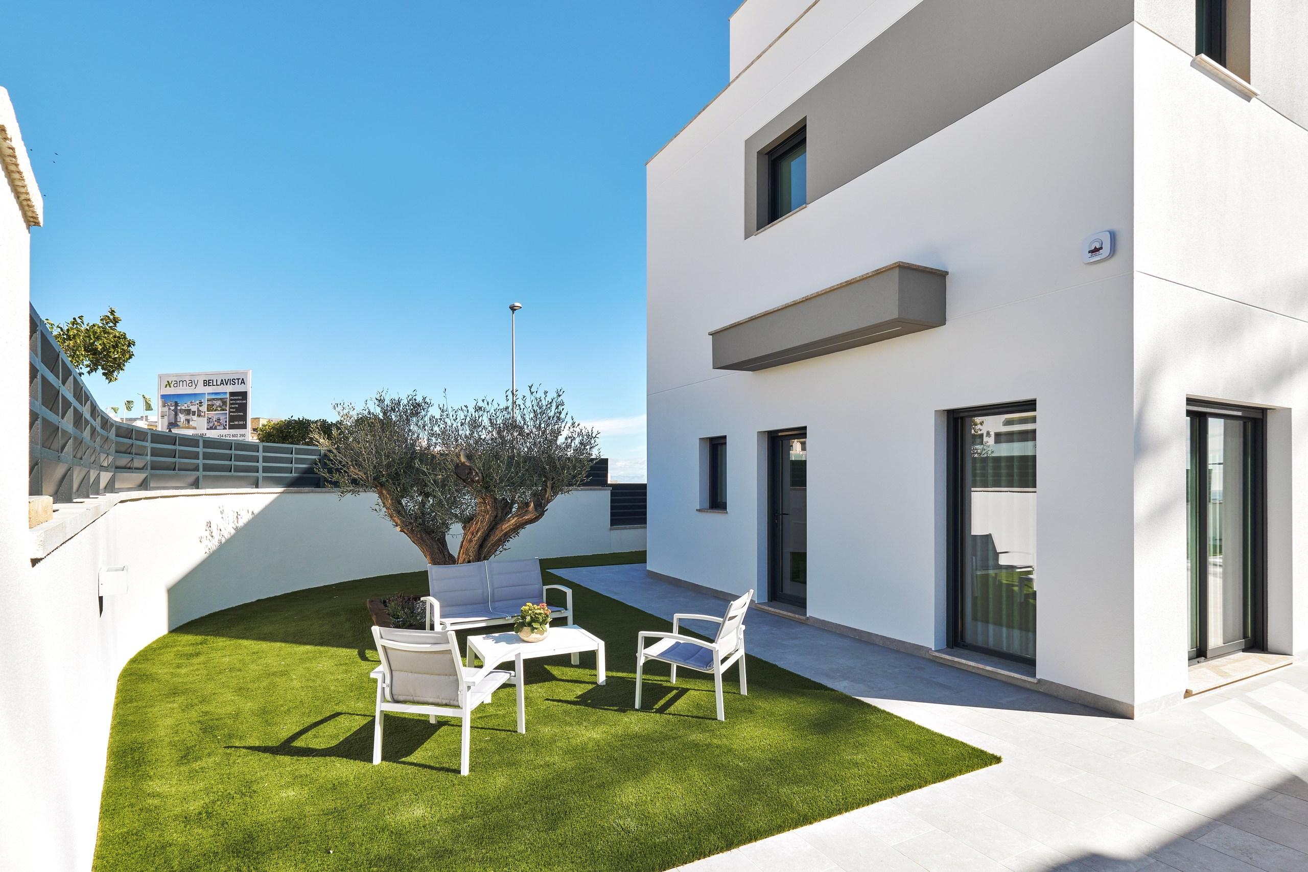 Master bedroom in new-build villa in Bellavista, San Miguel De Salinas