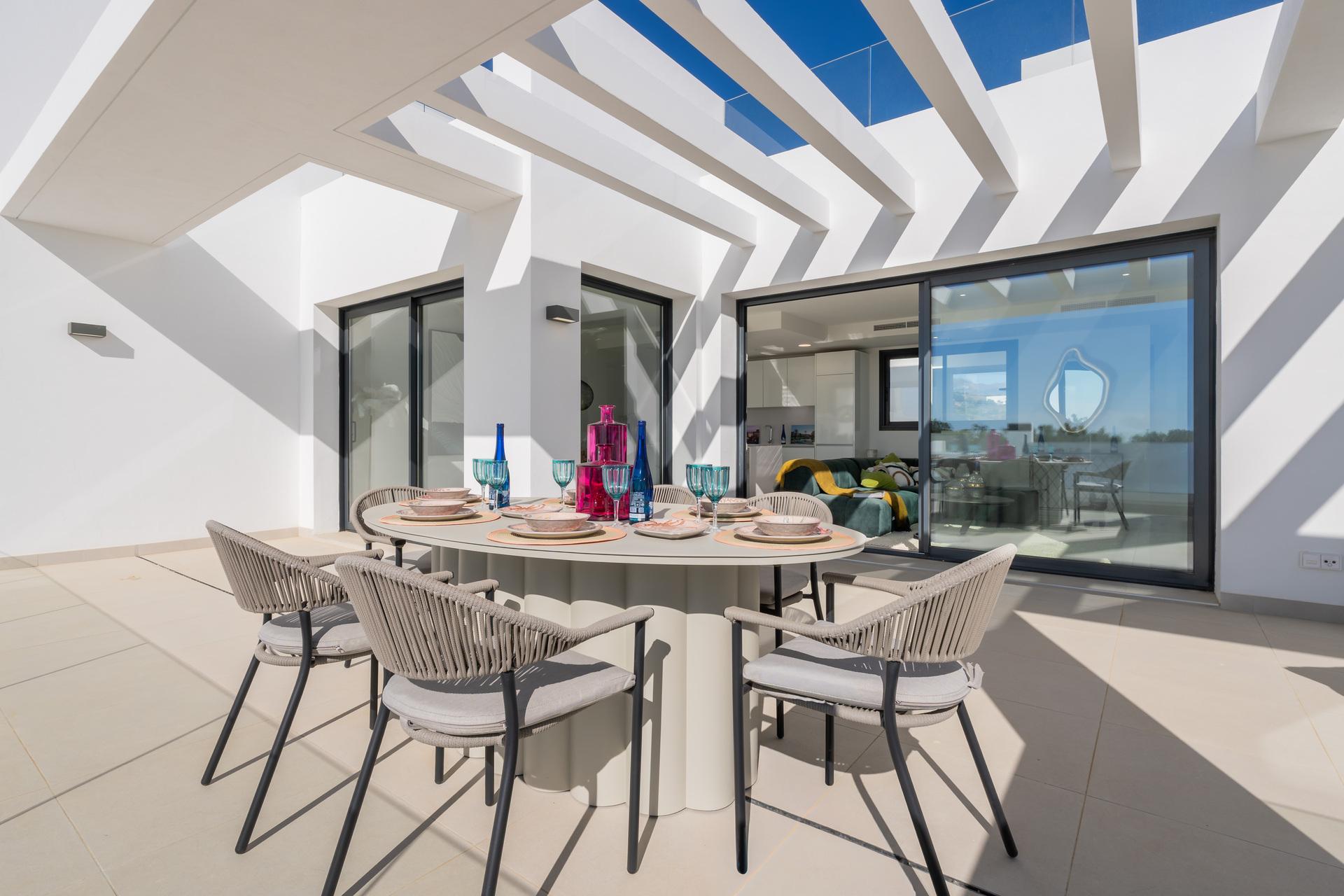 View from second floor of new-build apartment, Arroyo Vaquero, Estepona