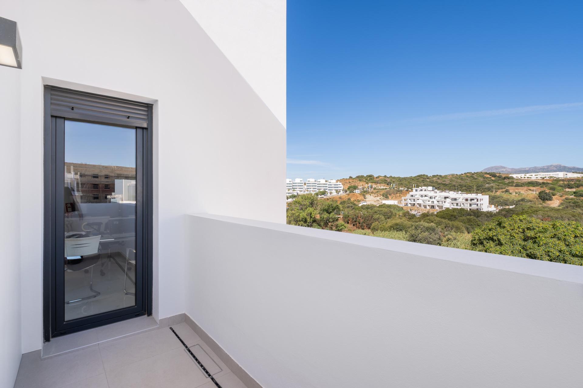 Communal pool at new-build development, Arroyo Vaquero, Estepona