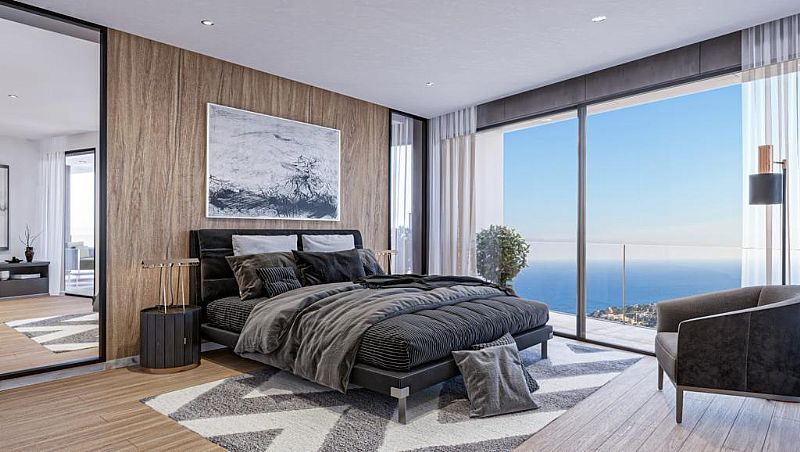 Fitted kitchen with contemporary units in 4-bedroom new-build villa, Cucarres, Calpe