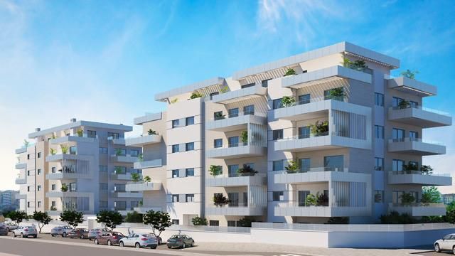 Internal stairwell of new-build complex in Playa de los Boliches, Fuengirola