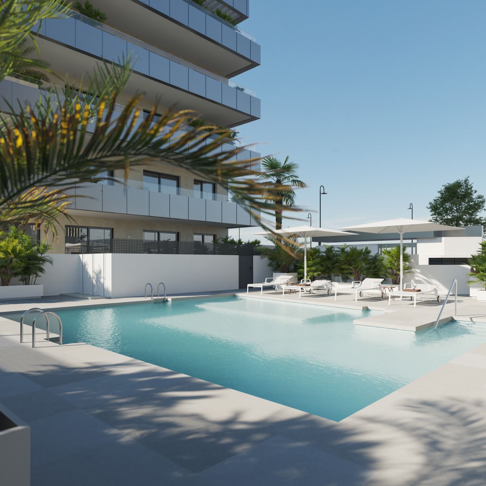Entrance lobby of new-build development in Playa de los Boliches, Fuengirola