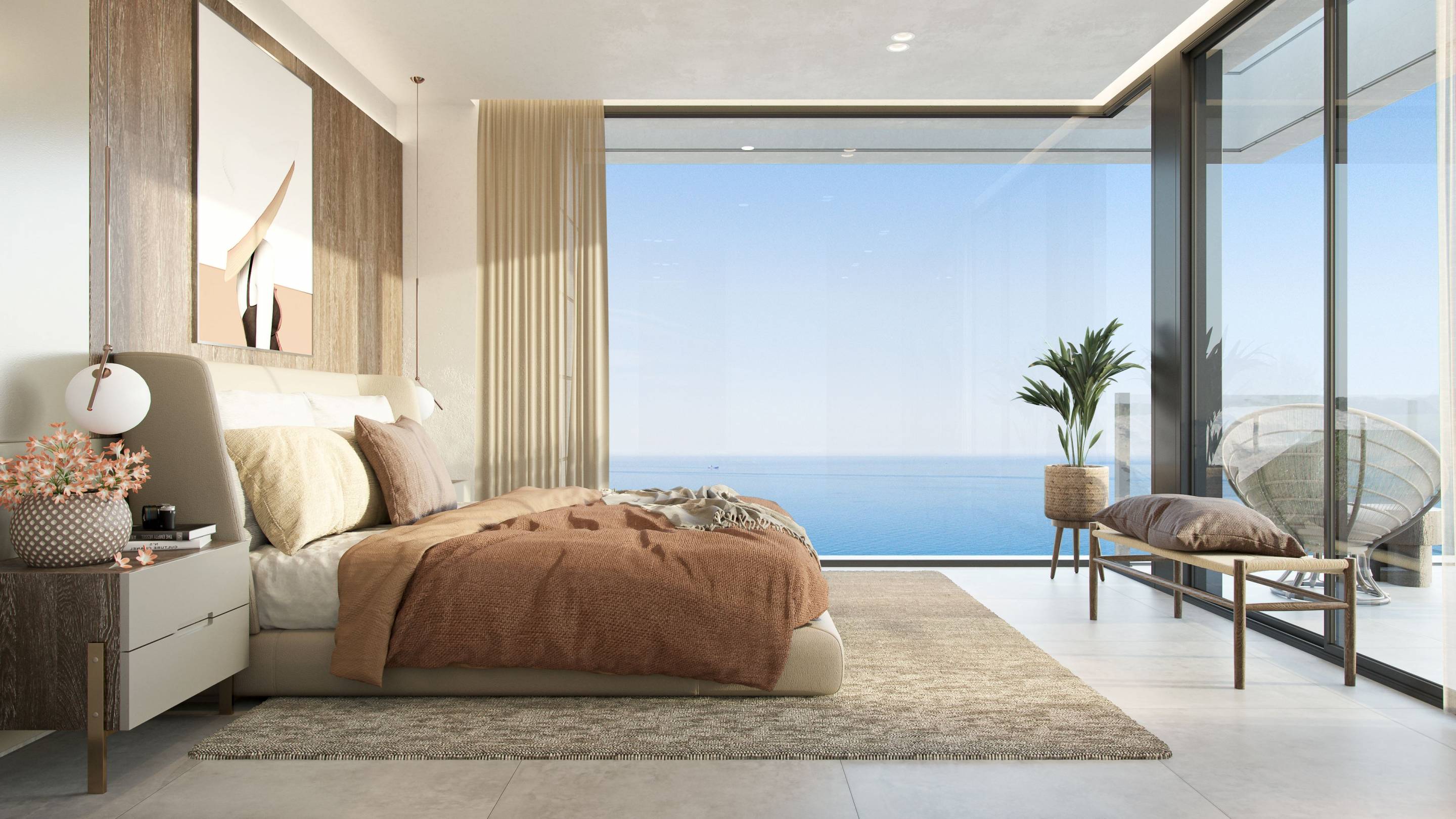 Main bedroom in 4-bedroom new-build villa, Pinares de San Antón, Málaga