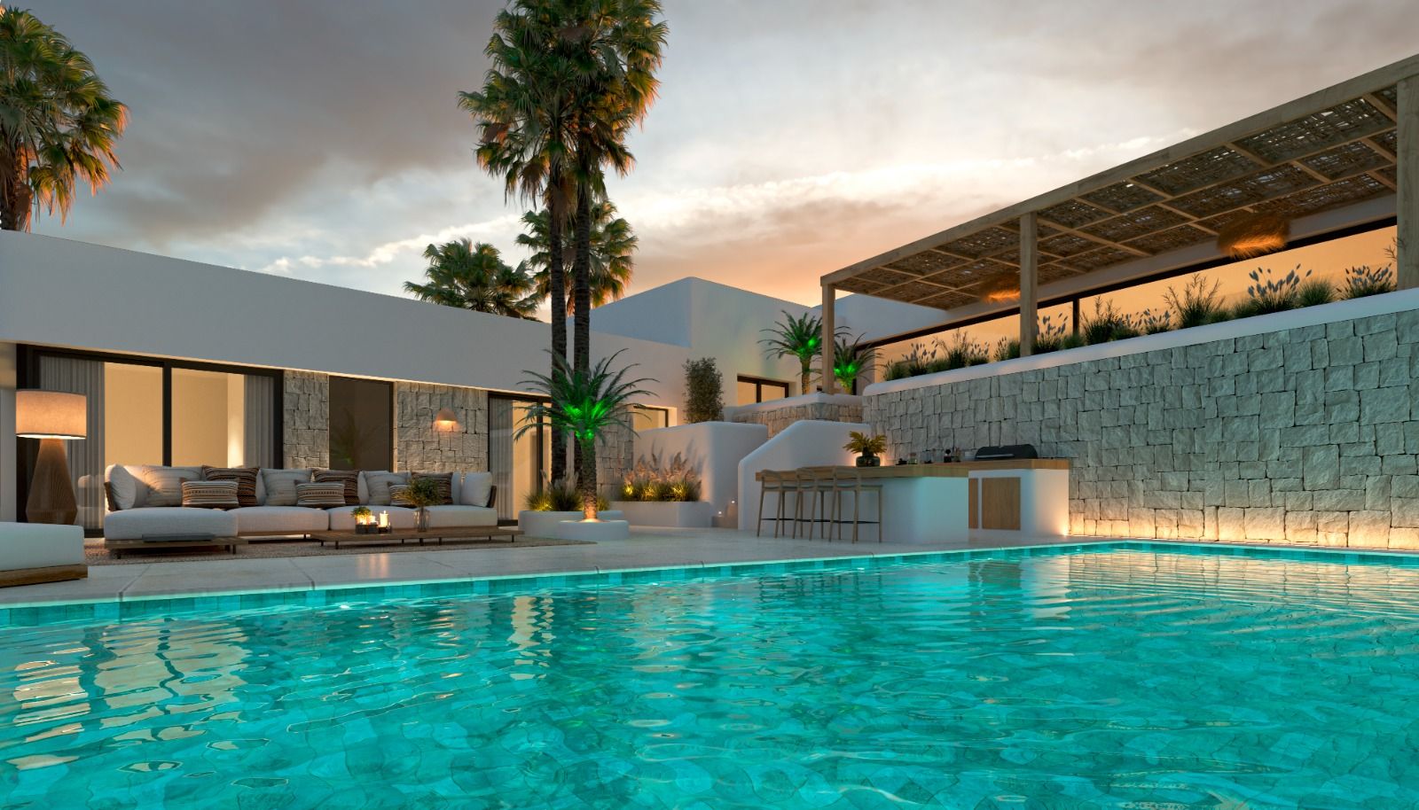 Plot boundary and surrounding land, new-build villa, Valle Del Sol, Jávea