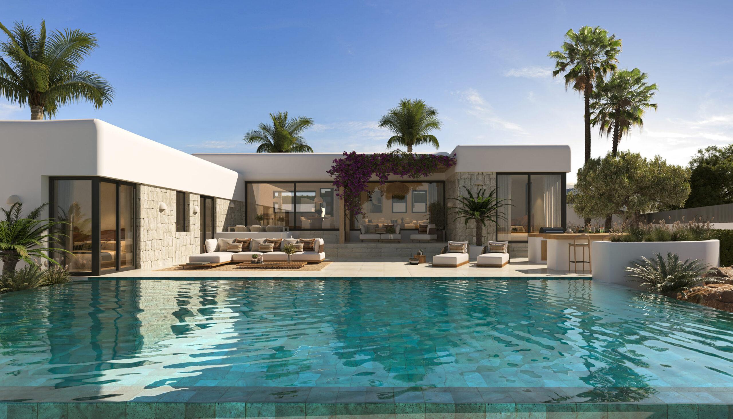Master bedroom in single-storey new-build villa, Valle Del Sol, Jávea
