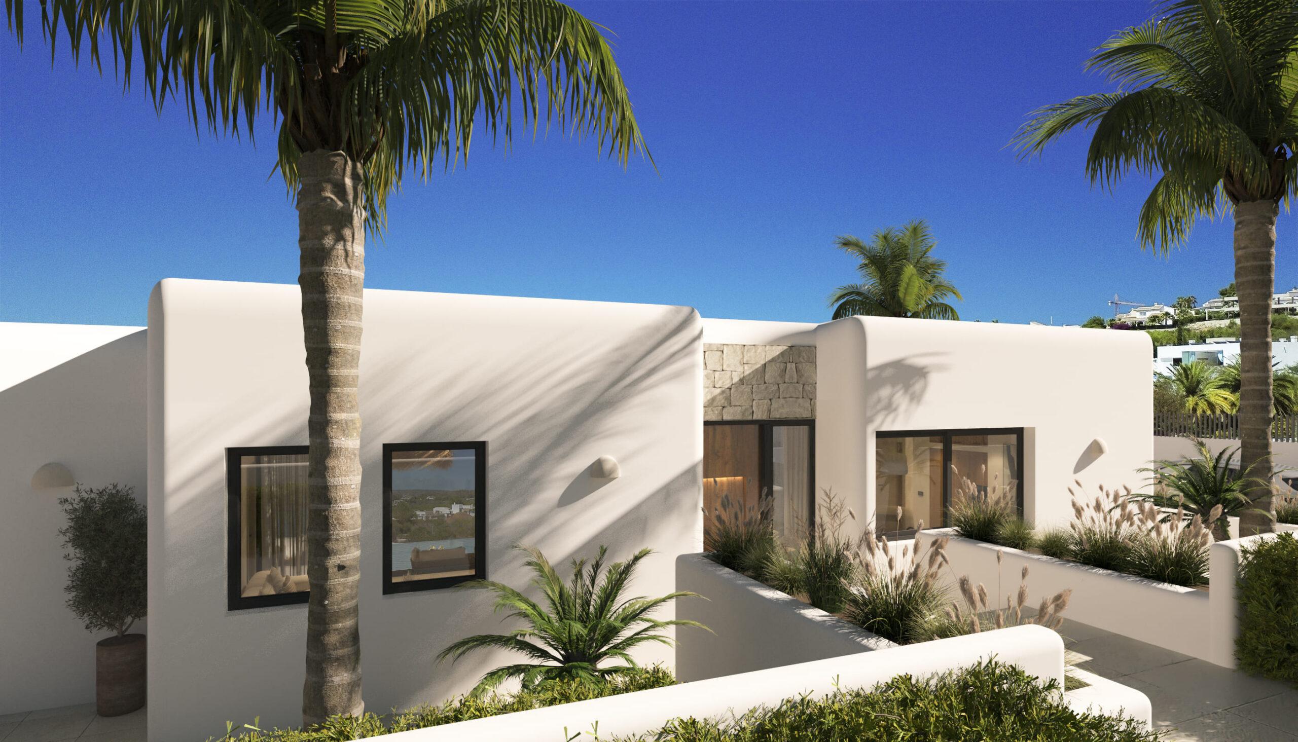 Hallway and corridor in single-storey new-build villa, Valle Del Sol, Jávea