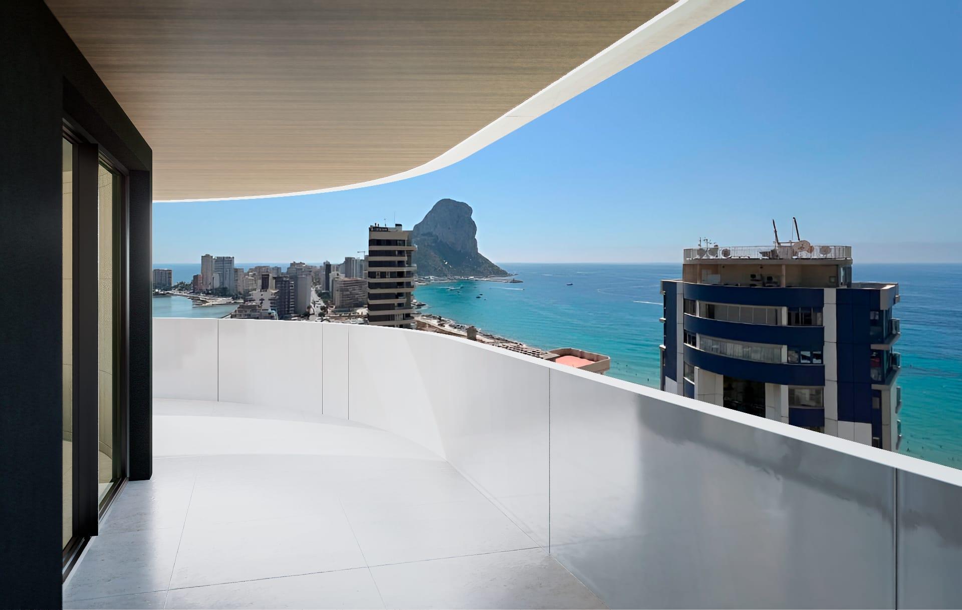 Master bedroom with built-in wardrobes, new-build apartment, Playa Arenal-Bol, Calpe
