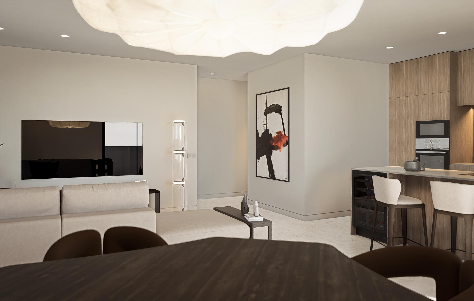 Communal pool and terrace area within the residential development, Playa Arenal-Bol