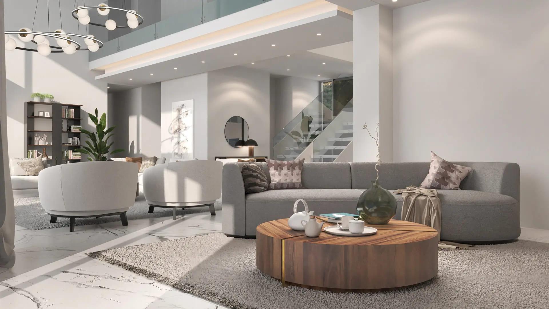 Entrance hallway of 6-bedroom new-build villa in Cortés, Benahavis