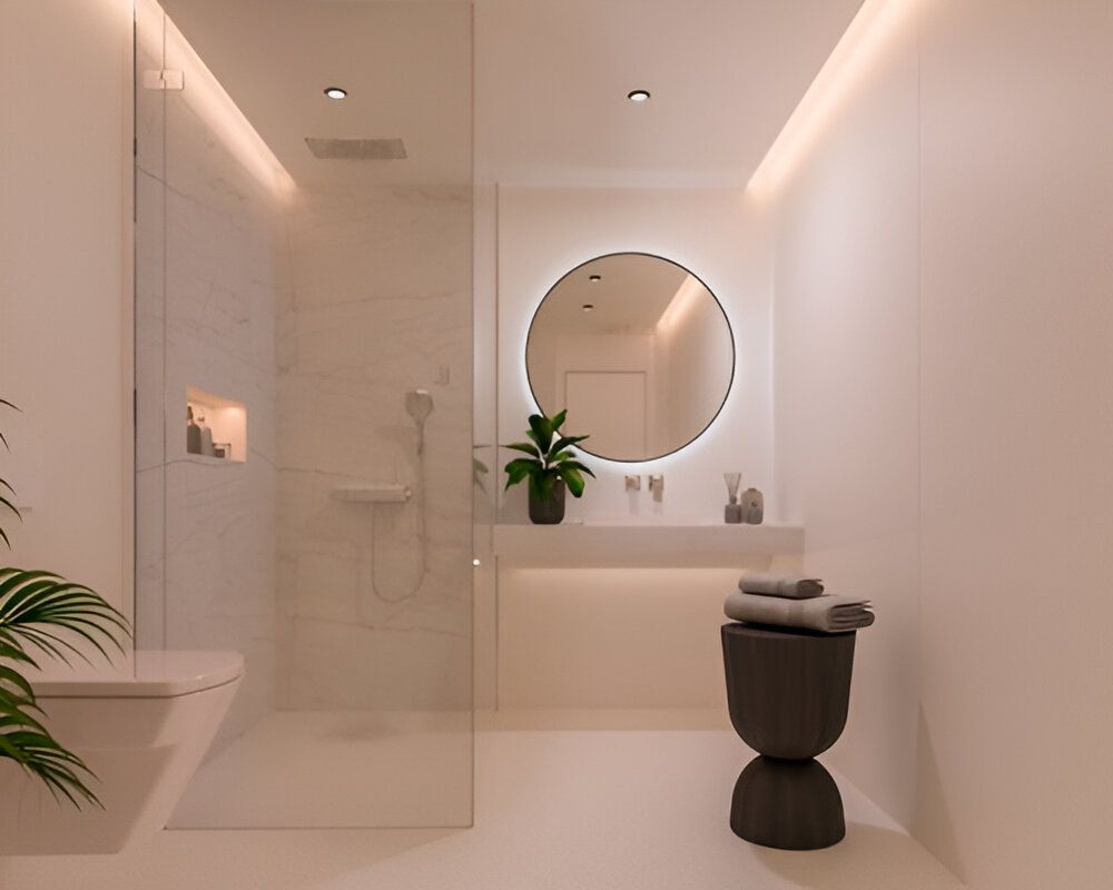 Main bedroom with built-in wardrobes in first-floor new-build penthouse, El Higuerón