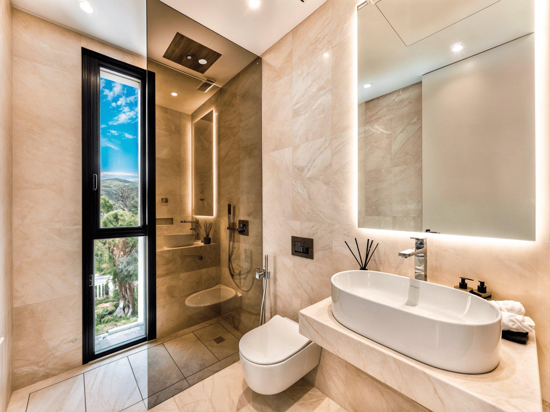 Rooftop solarium terrace with open sky, new-build villa, Las Lomas de Río Verde, Marbella