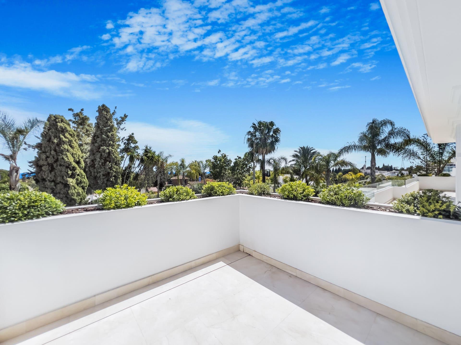 Villa exterior with evening lighting, Las Lomas de Río Verde, Marbella