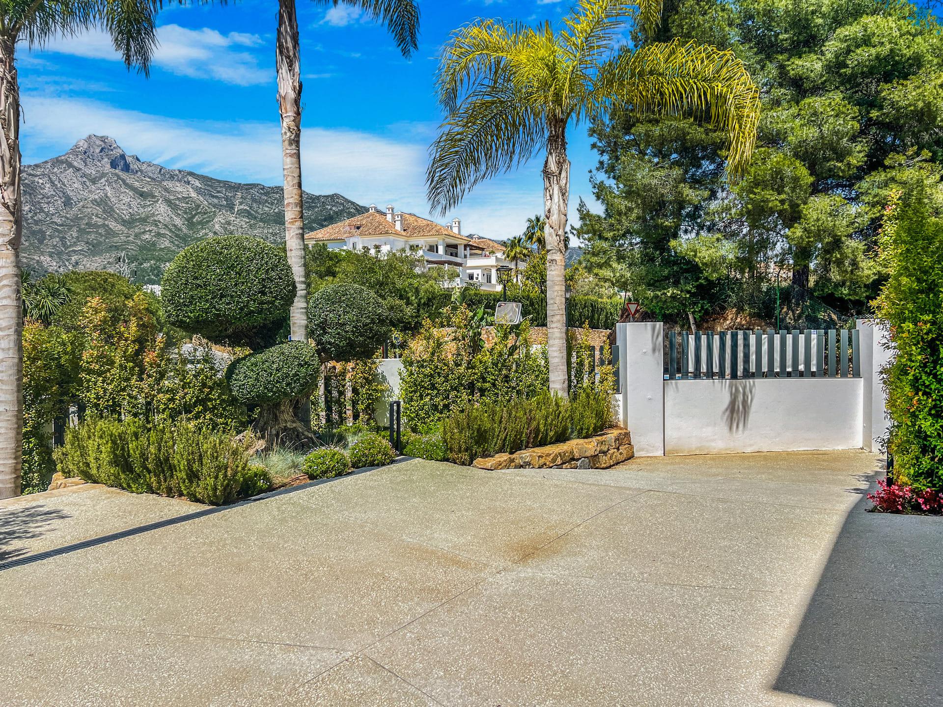 Private garage interior, new-build villa, Las Lomas de Río Verde, Marbella