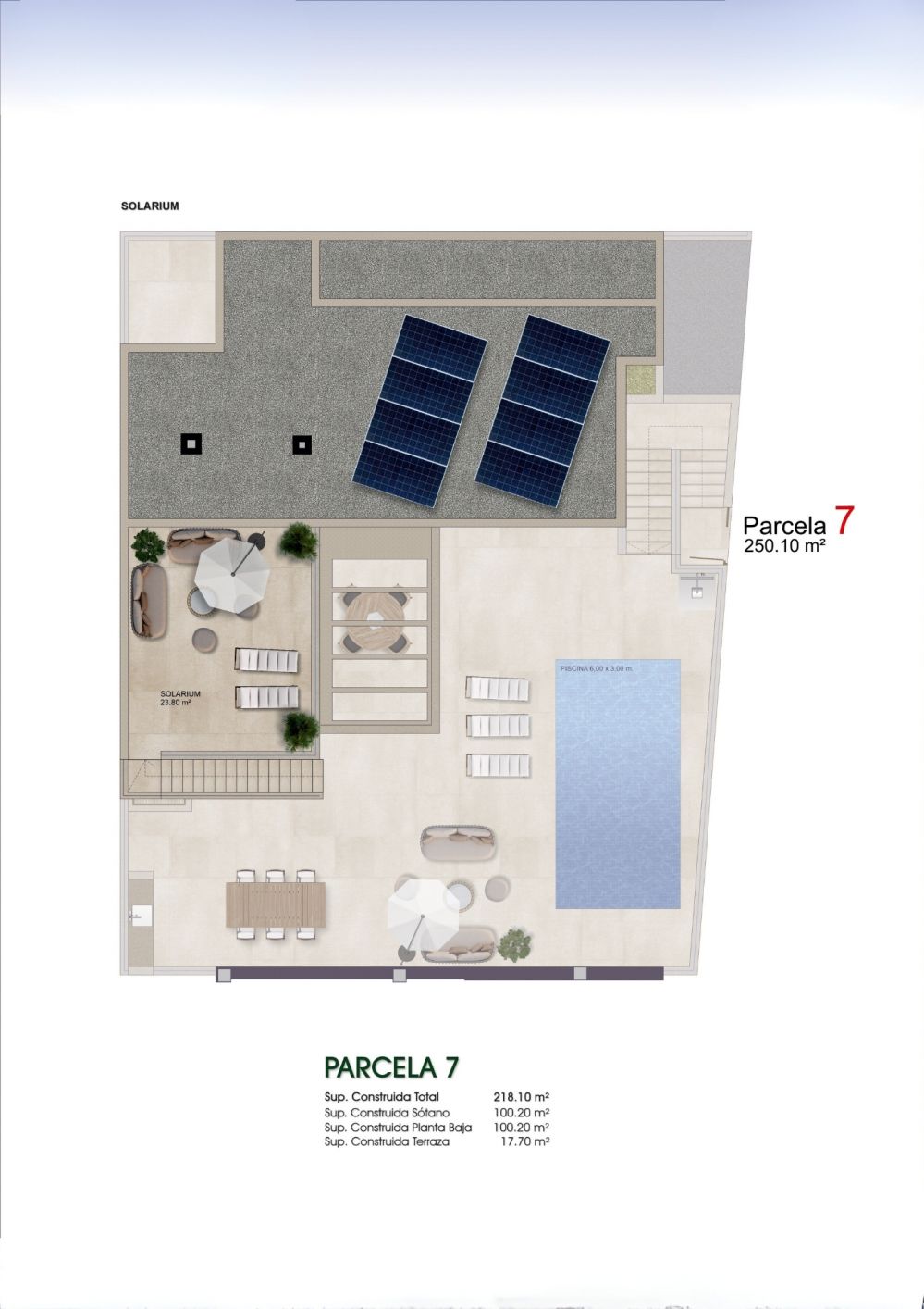 Site plan showing 250m2 plot boundaries of new-build villa in Benijofar, Alicante