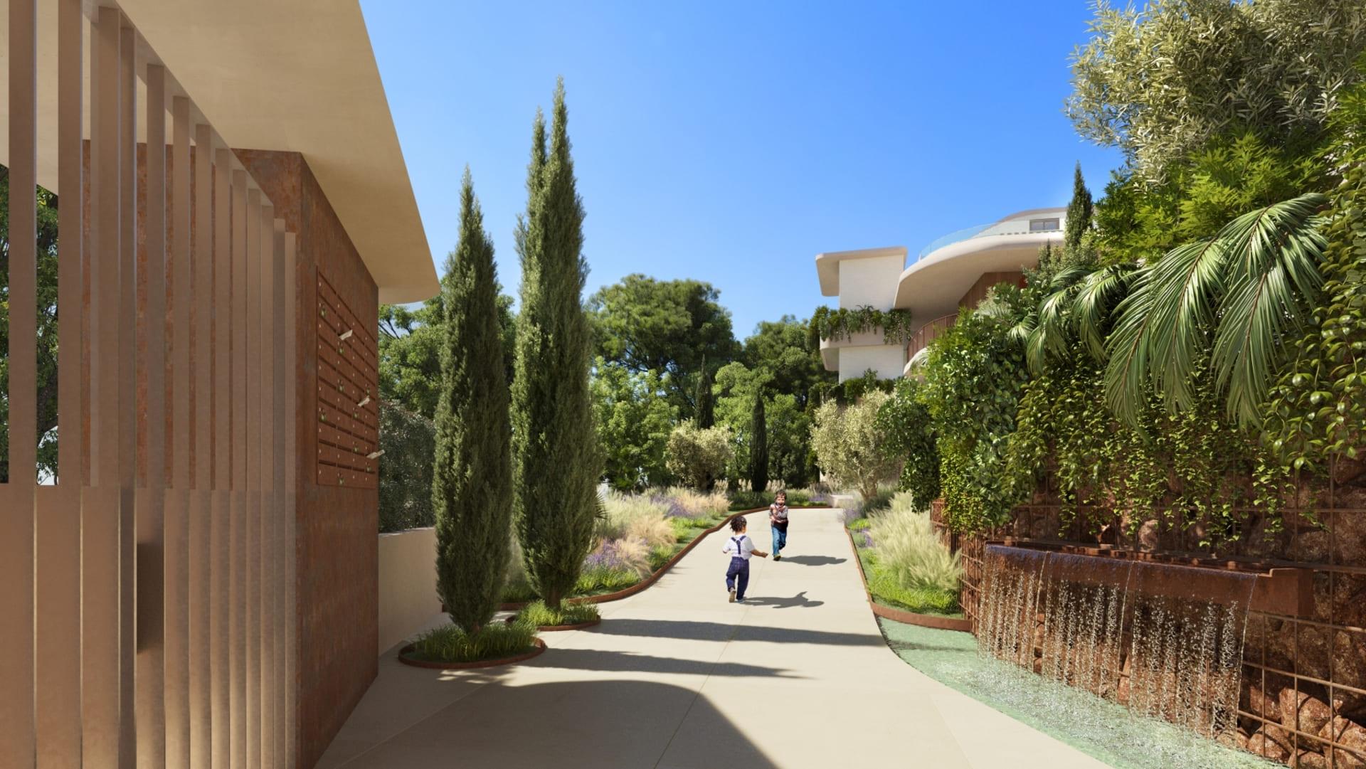 New-build residential complex exterior, El Higuerón, Fuengirola