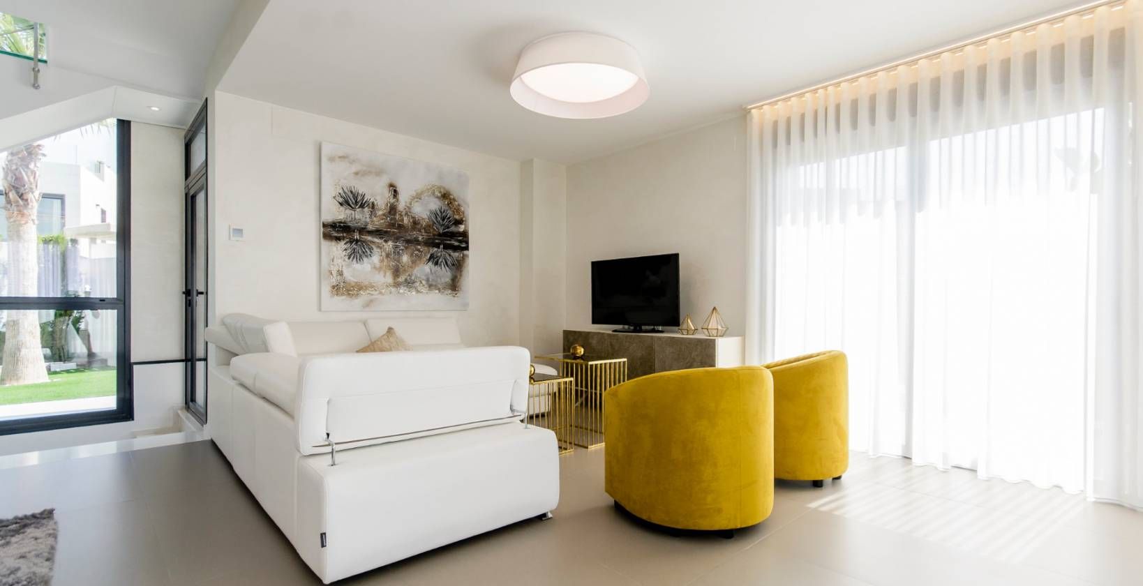 Window outlook from bedroom in 3-bedroom villa, Campoamor, Orihuela Costa