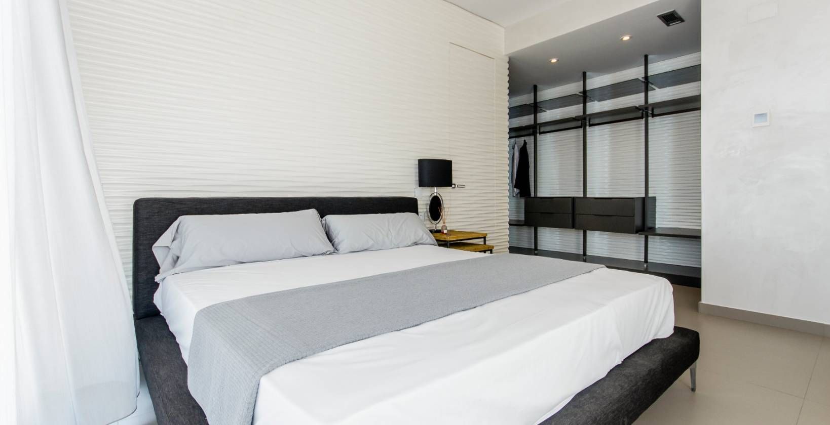 Main bedroom window view in 3-bedroom new-build villa, Campoamor