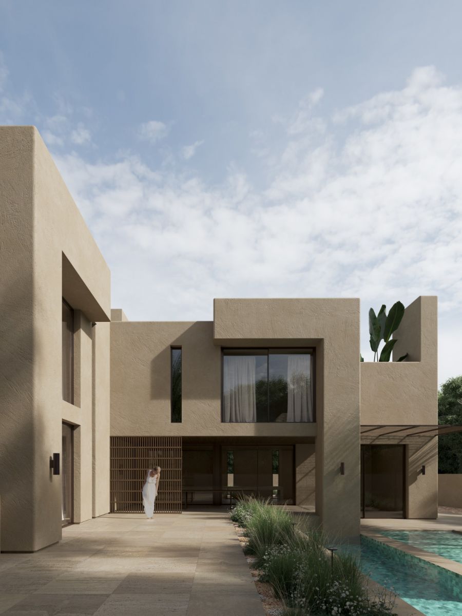 Outdoor terrace on 800 m2 plot, new-build villa, Bello Horizonte, La Nucía