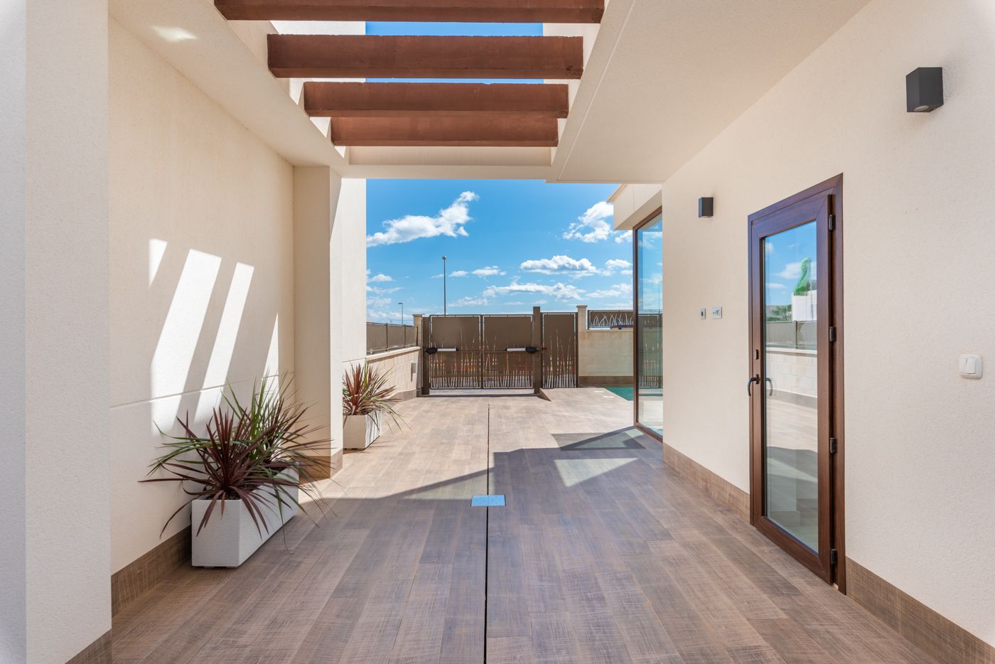 Interior tiling detail in new-build villa, Ciudad Quesada