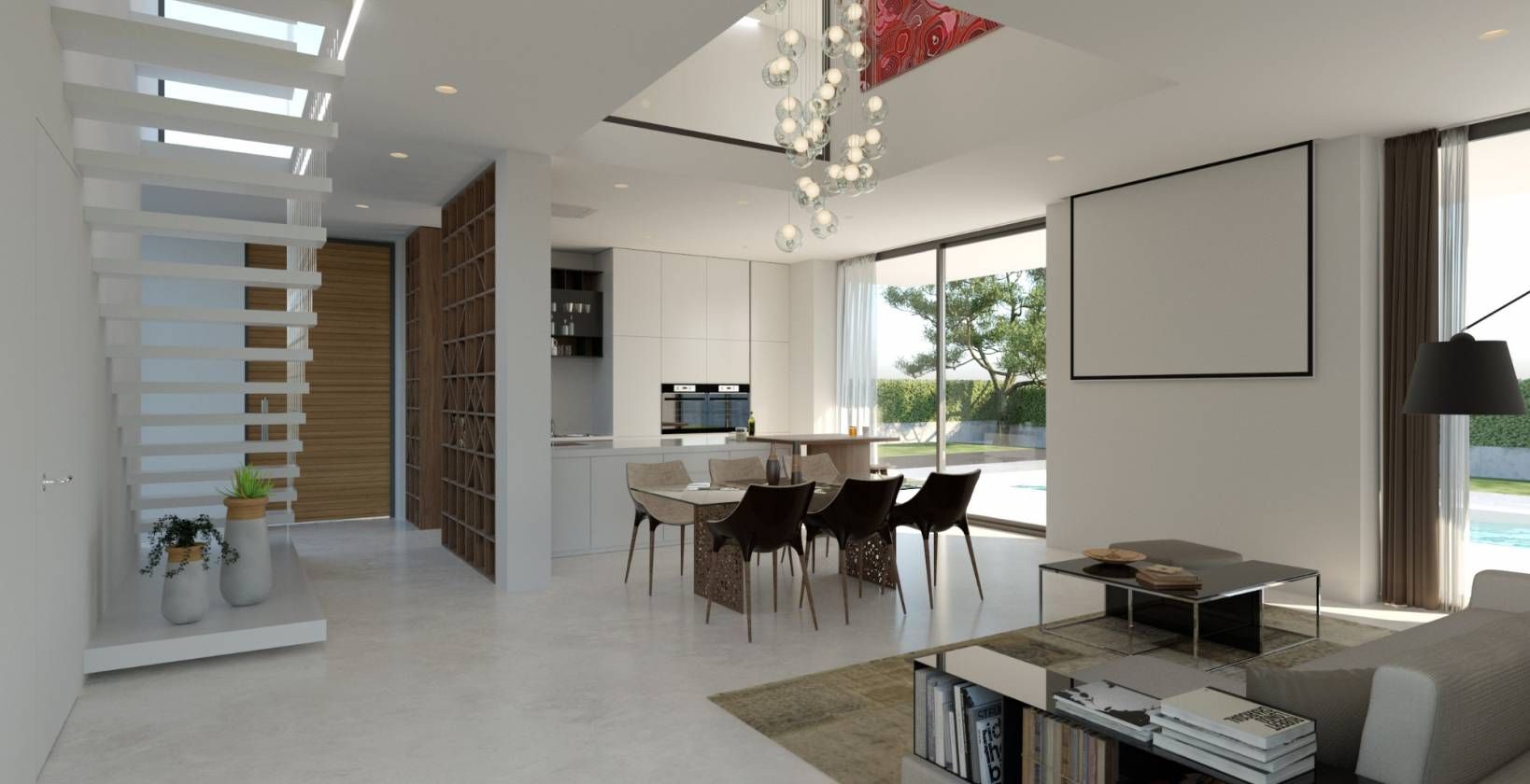 Roof terrace with open sky views in new-build villa, Campoamor, Orihuela Costa