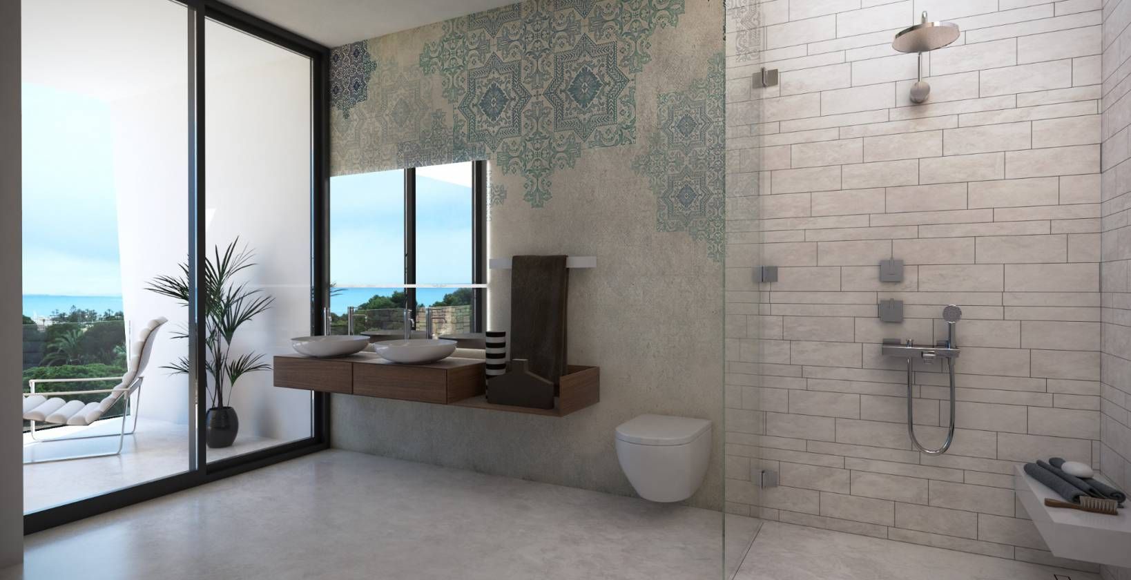 Open-plan kitchen and dining area in new-build villa, Campoamor, Orihuela Costa