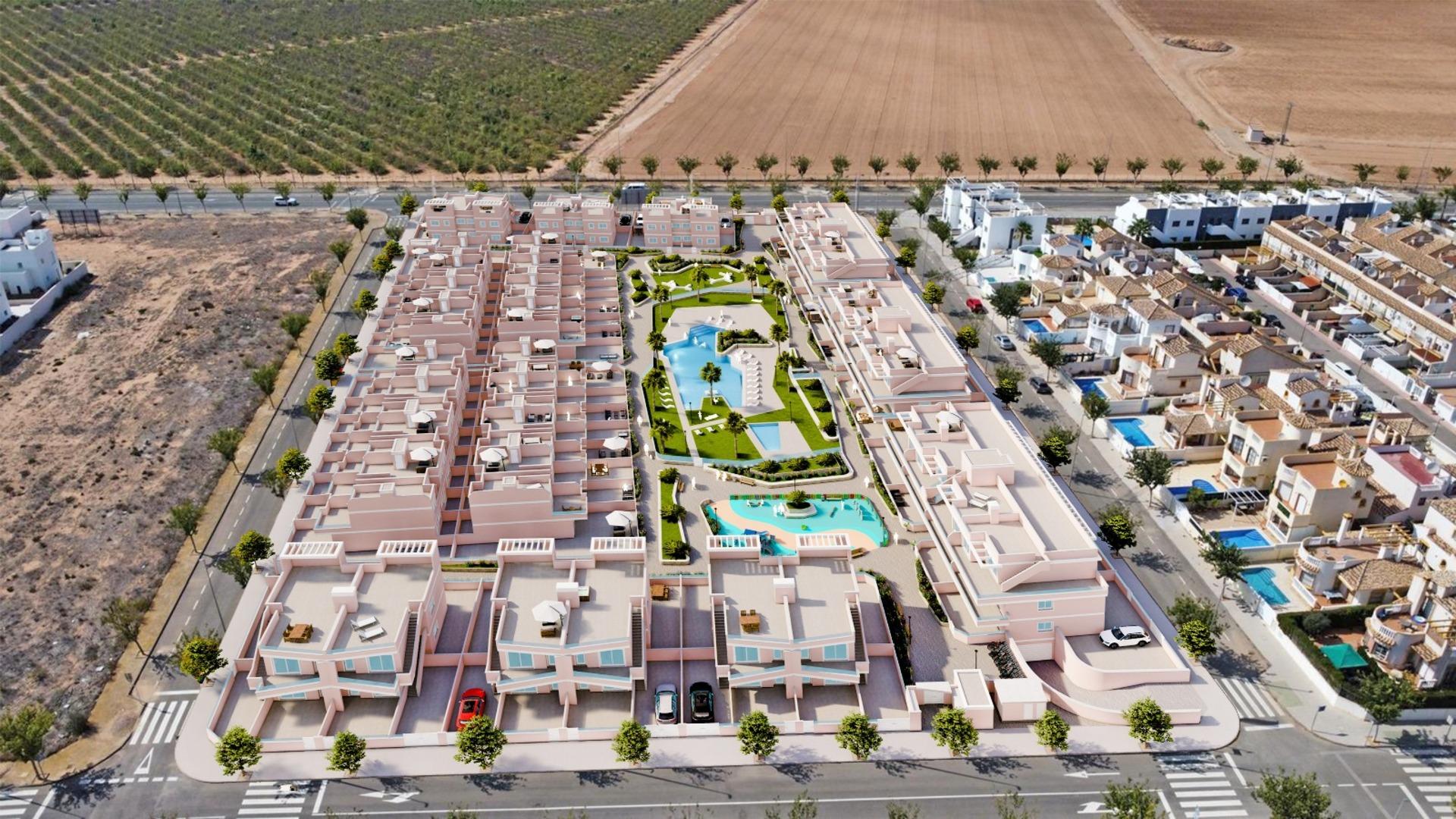 Bathroom with white sanitaryware in 3-bedroom apartment, Zona Pueblo, Pilar De La Horadada