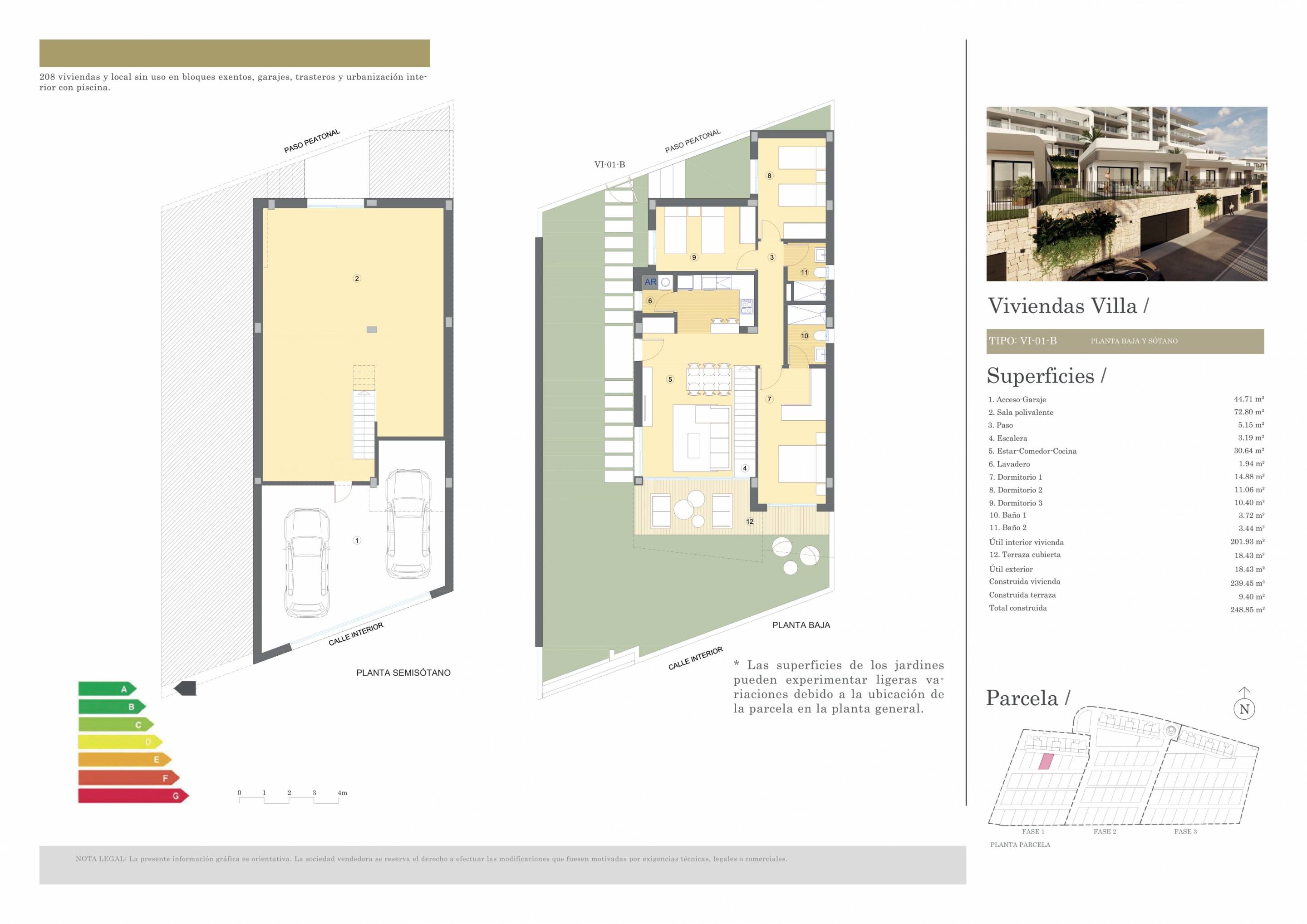 Floor plan of 3-bedroom new-build villa in Bonalba-Cotoveta, Mutxamel