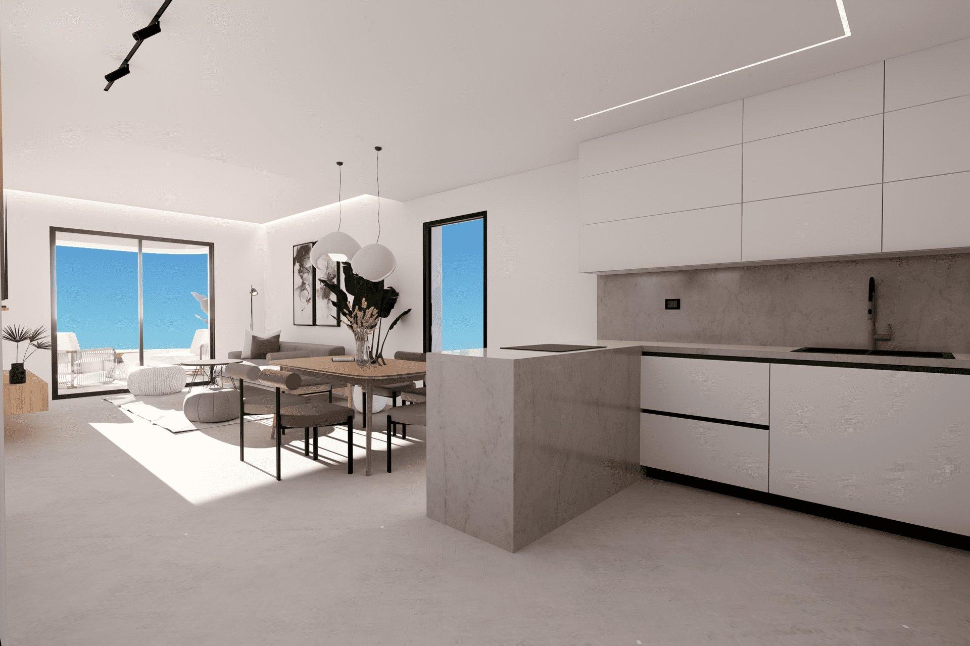 Solarium area of penthouse in Golf Puig Campana, Finestrat