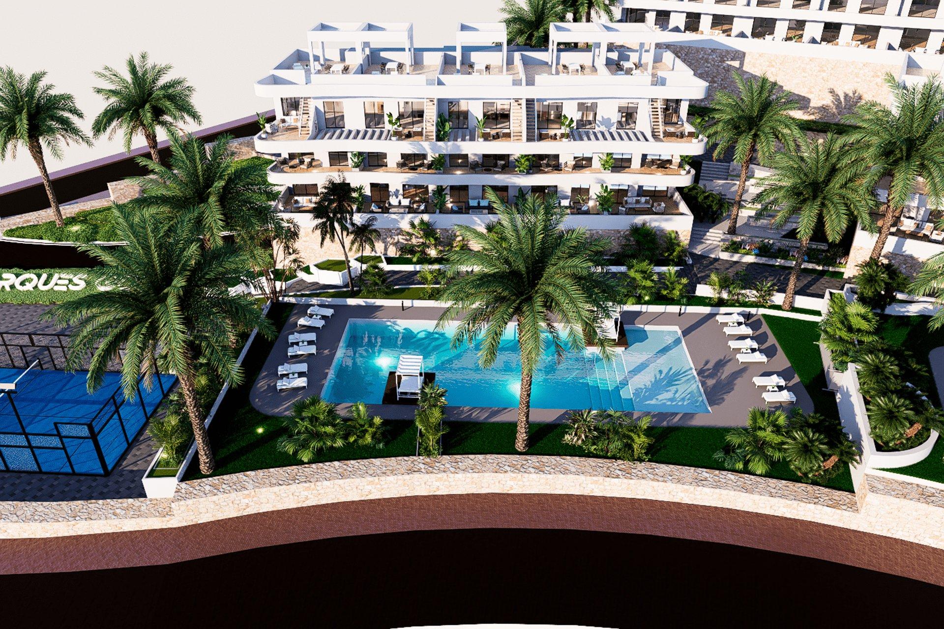 Aerial or elevated view of Golf Puig Campana neighbourhood, Finestrat