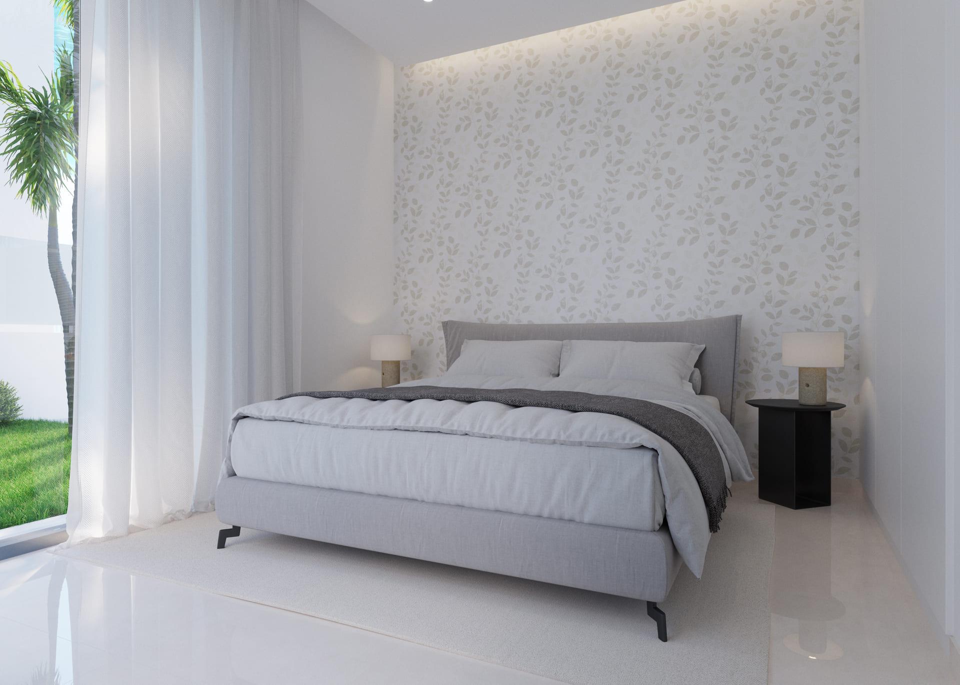 External terrace area of new-build villa in Finestrat Hills