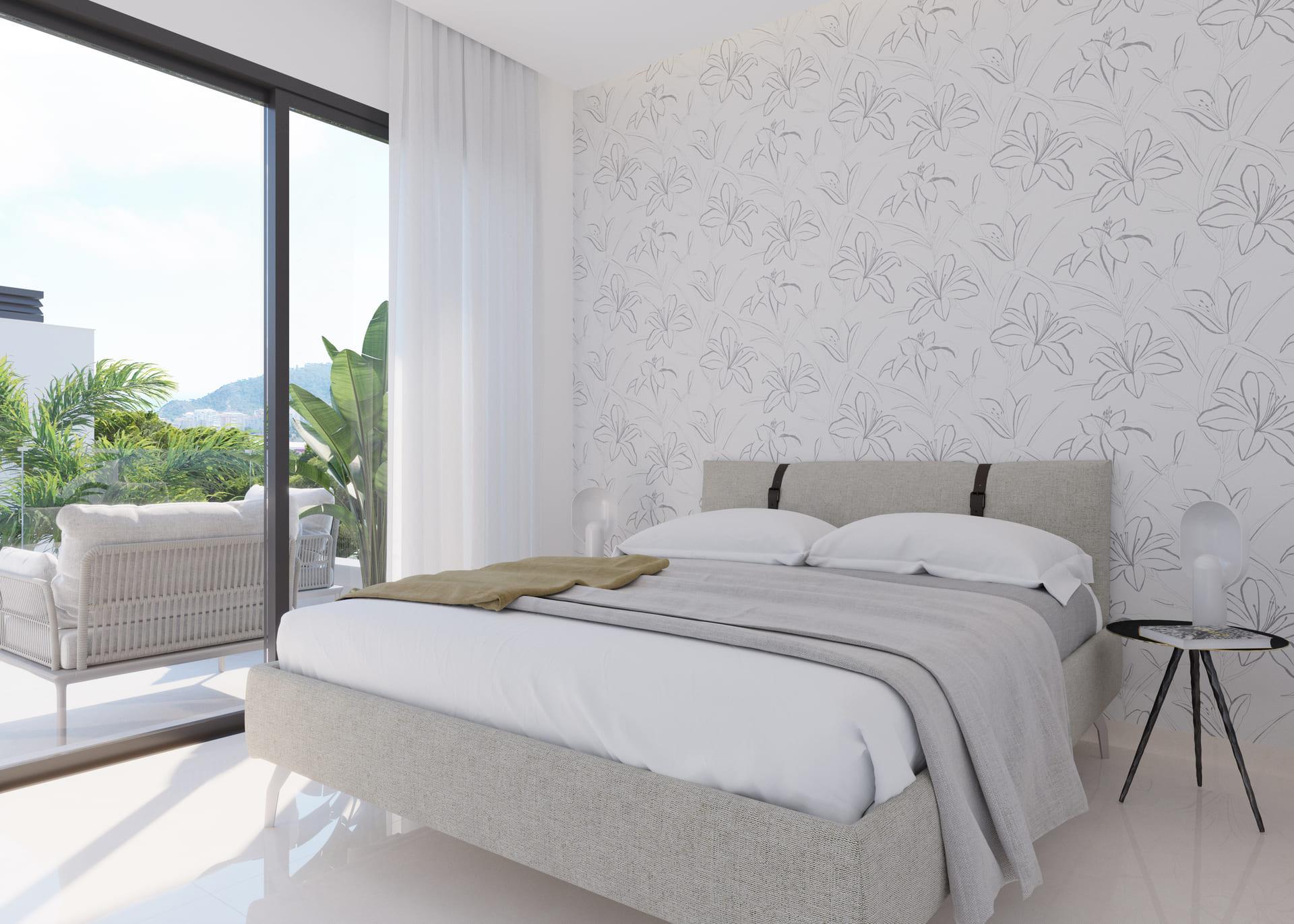 Living room in 3-bedroom new-build villa, Finestrat Hills