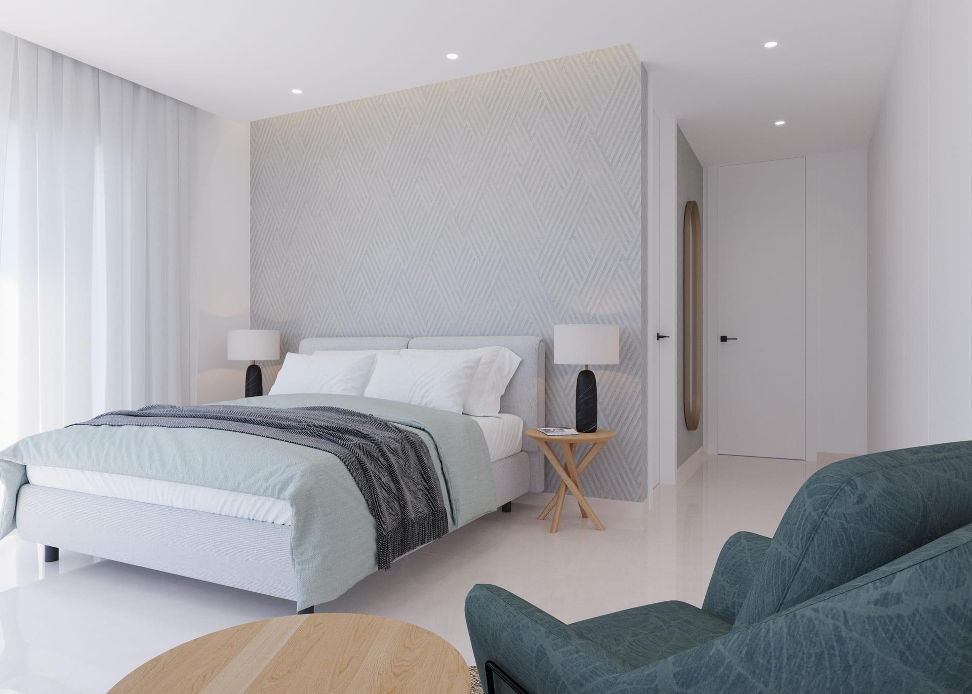 Bedroom with storage space in new-build villa, Finestrat Hills