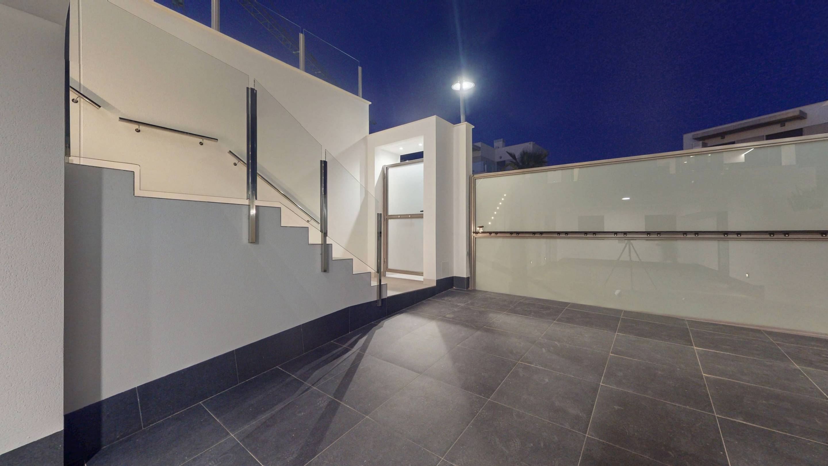 Garden at rear of new-build villa on private plot, Finestrat Hills
