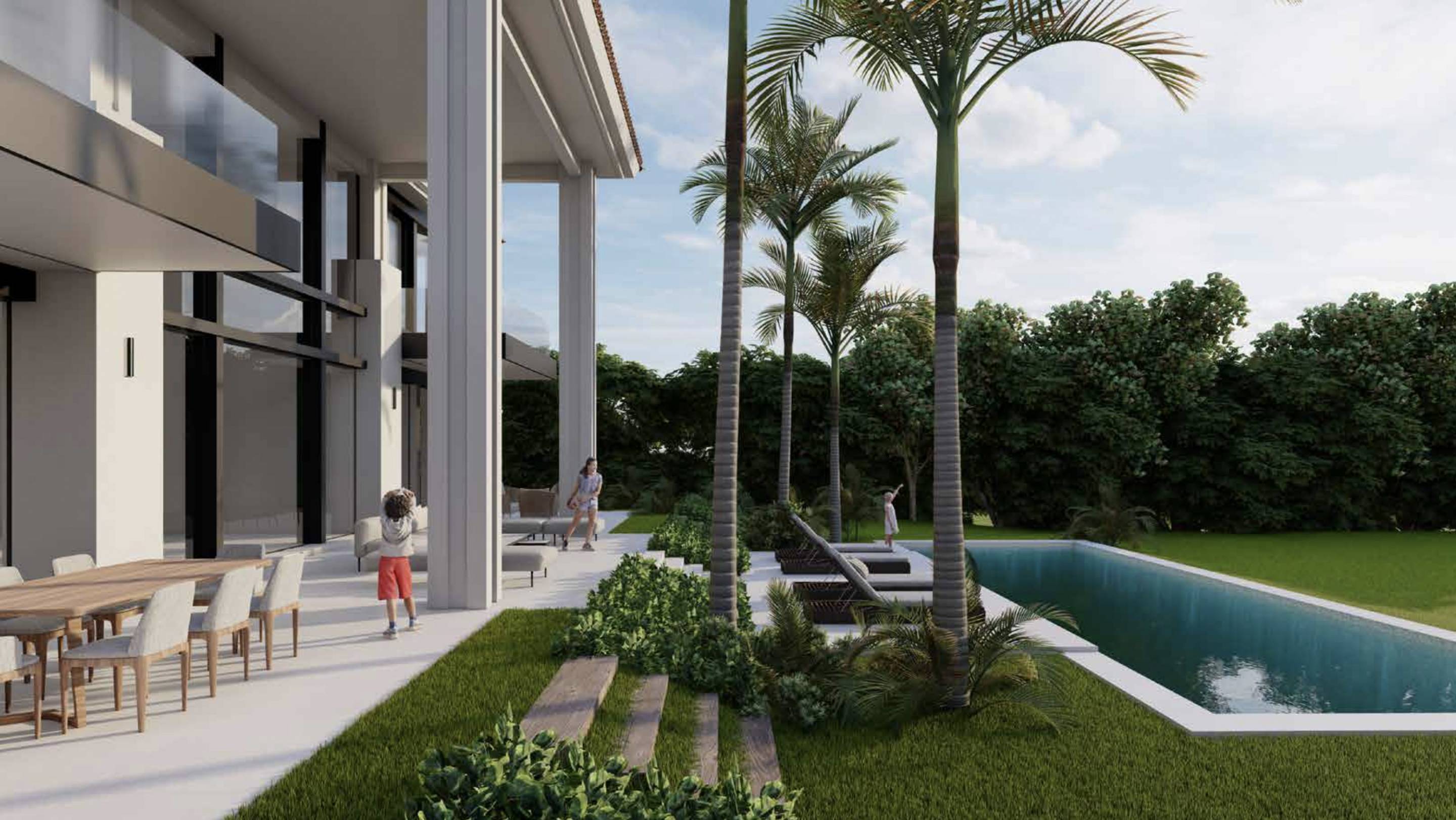 Landscaped private garden on 2,057m2 plot, 6-bedroom villa, Sierra Blanca, Marbella