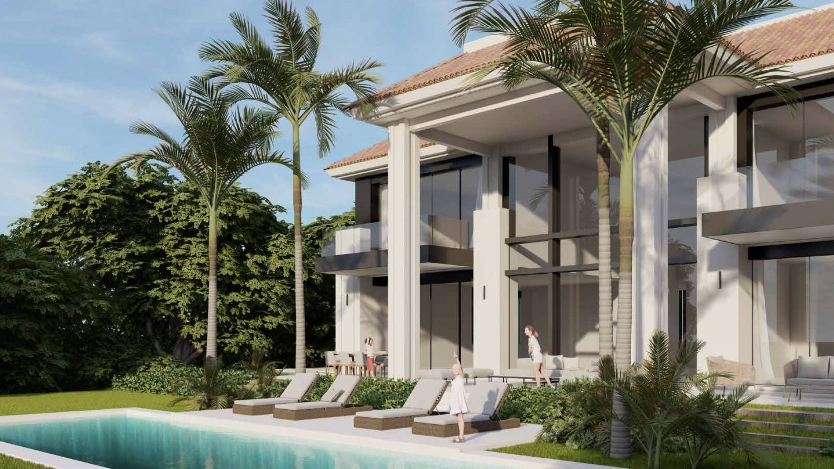 Guest bedroom with fitted wardrobes in new-build villa, Sierra Blanca, Marbella