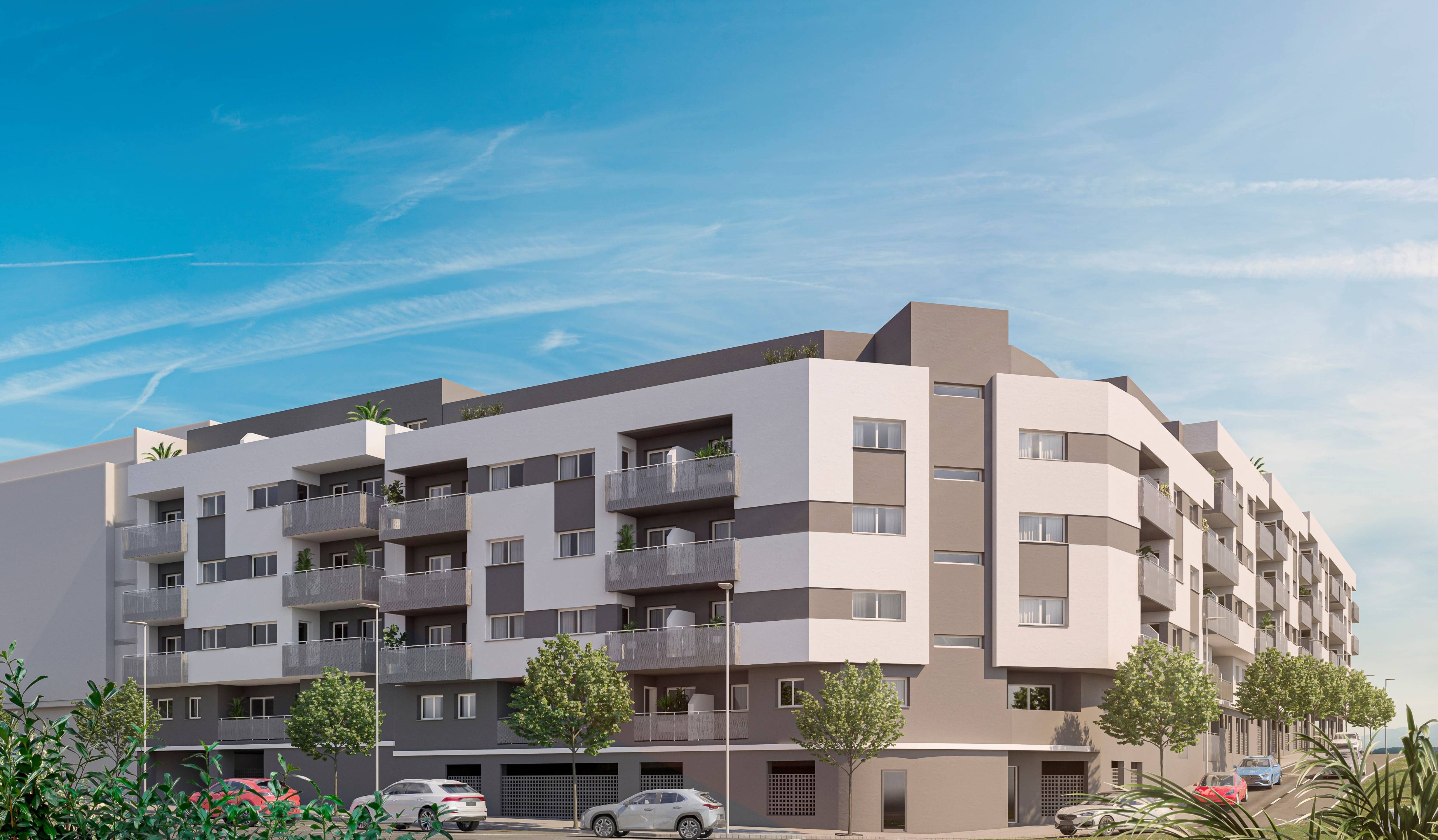 Open-plan living area in 2-bedroom new-build apartment, Centro, Torre Del Mar