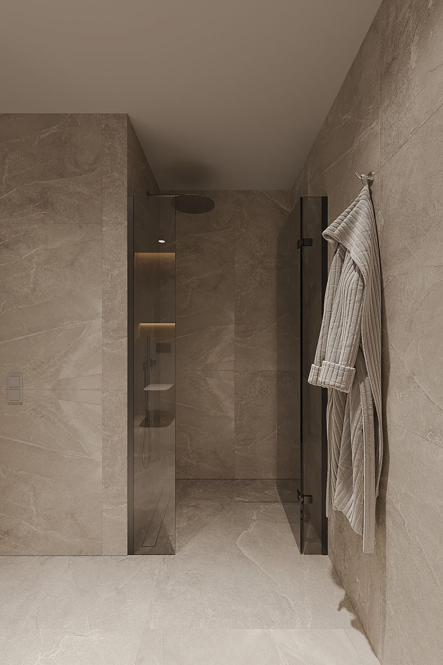 Corridor leading to the apartment entrance door