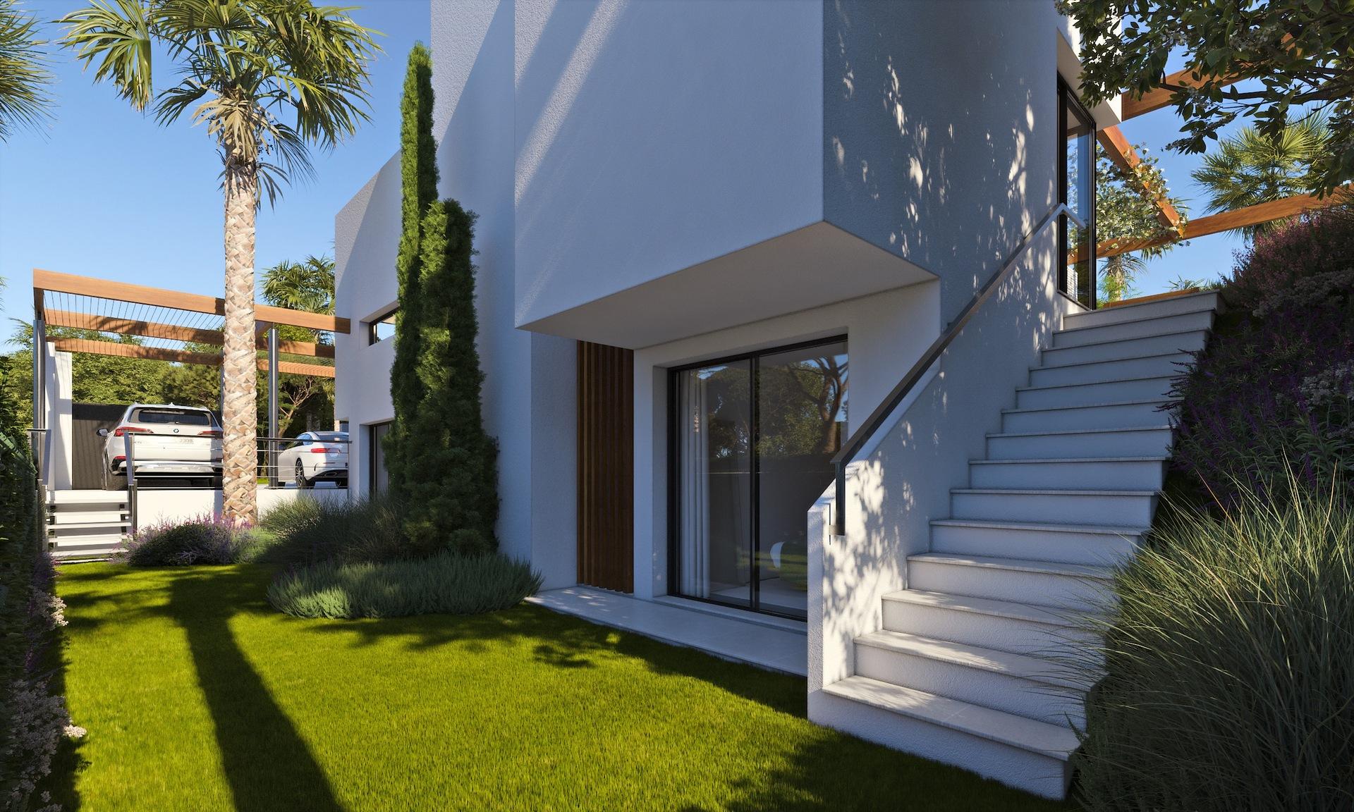 Bathroom with contemporary fittings in new-build villa, Campoamor, Orihuela Costa