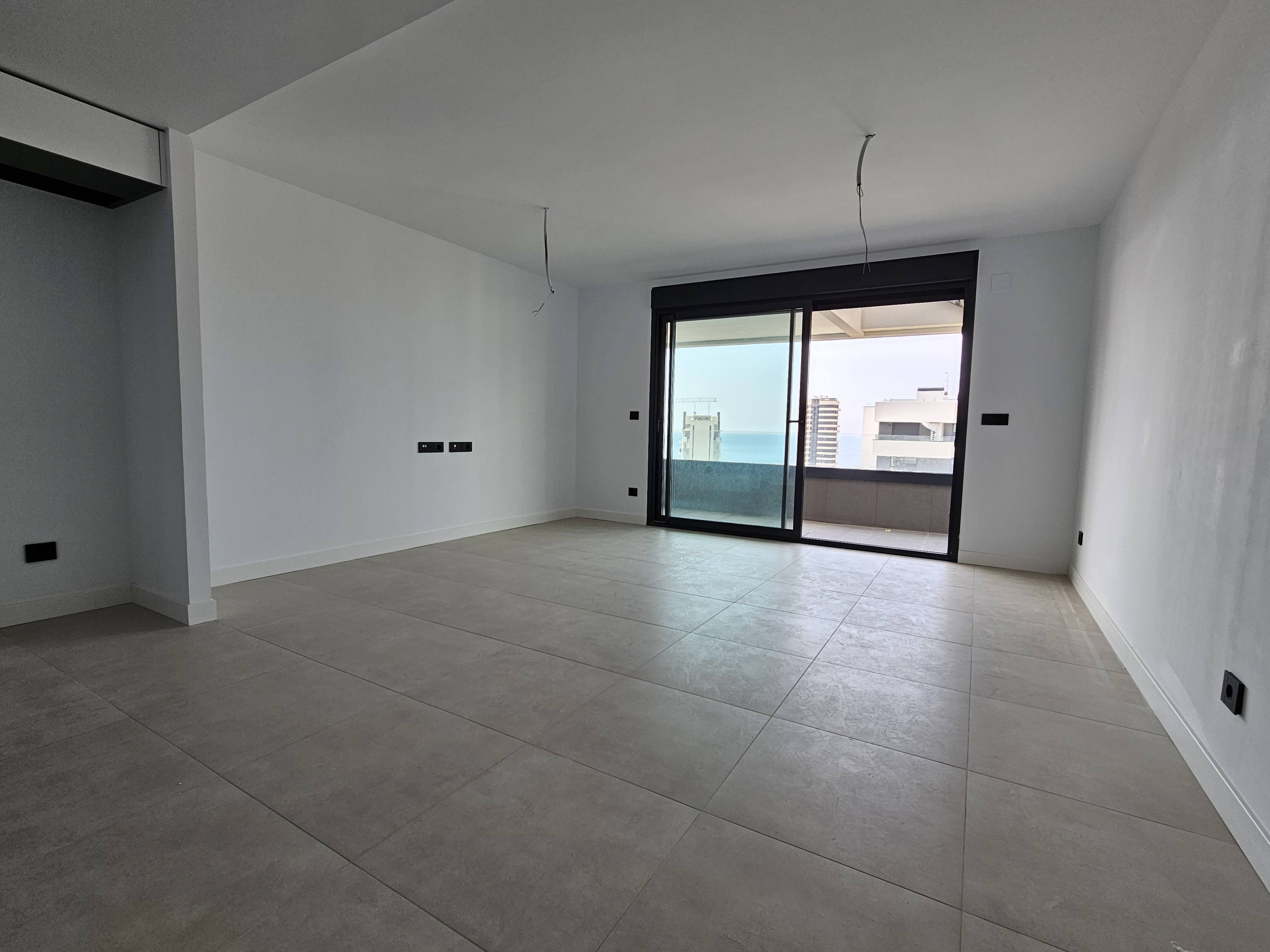 Architectural detail of new-build tower, Playa Arenal-Bol, Calpe