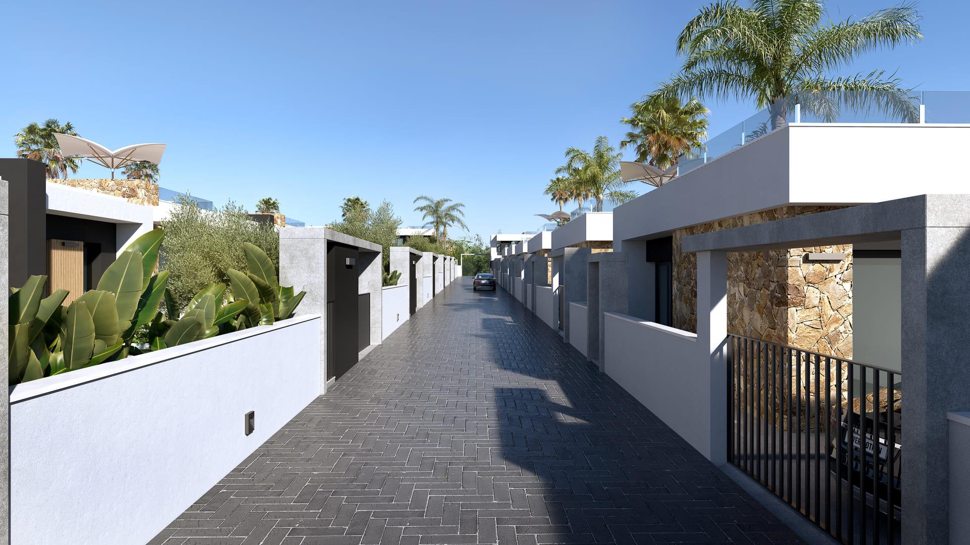 Upper solarium level of new-build villa, Lo Marabú, Rojales