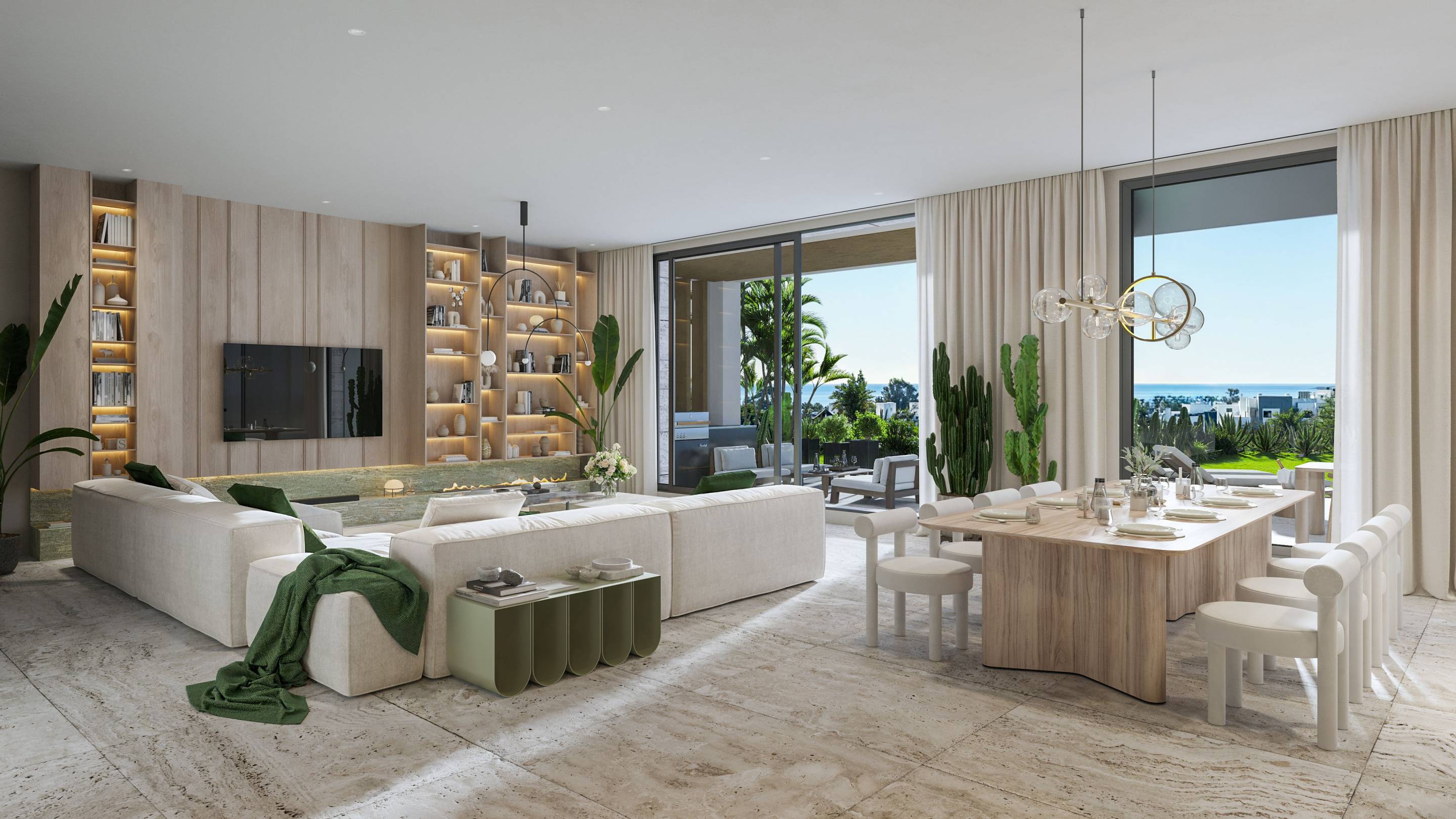 Family bathroom with contemporary fittings in new-build villa, Whater Gardens