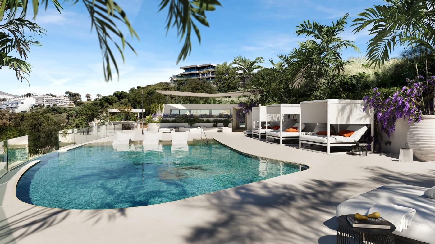 Kitchen in 4-bedroom new-build penthouse, front-line beach development, Benalmádena