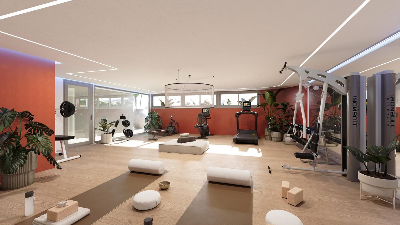 Master bedroom in top-floor 4-bedroom new-build penthouse, 1ª Línea de Playa, Benalmádena