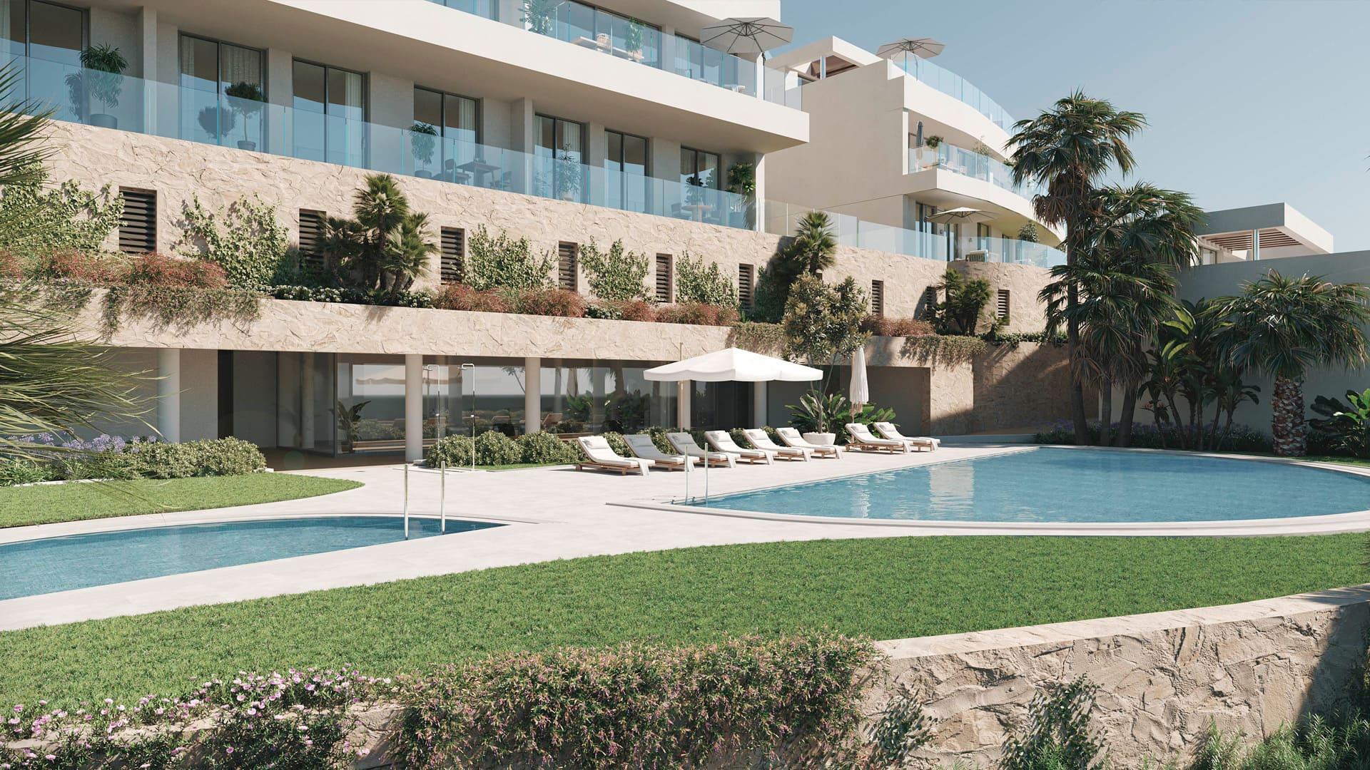 Ground-floor terrace with outdoor seating area in new-build villa, El Higuerón