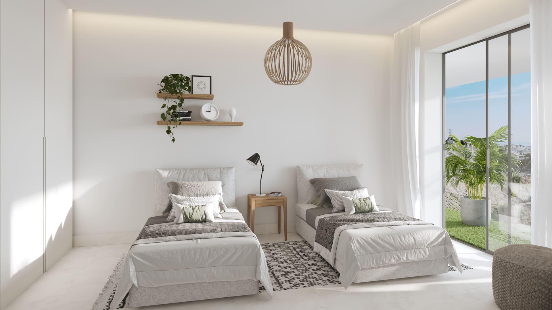Double bedroom with built-in storage in 4-bedroom new-build villa, El Higuerón