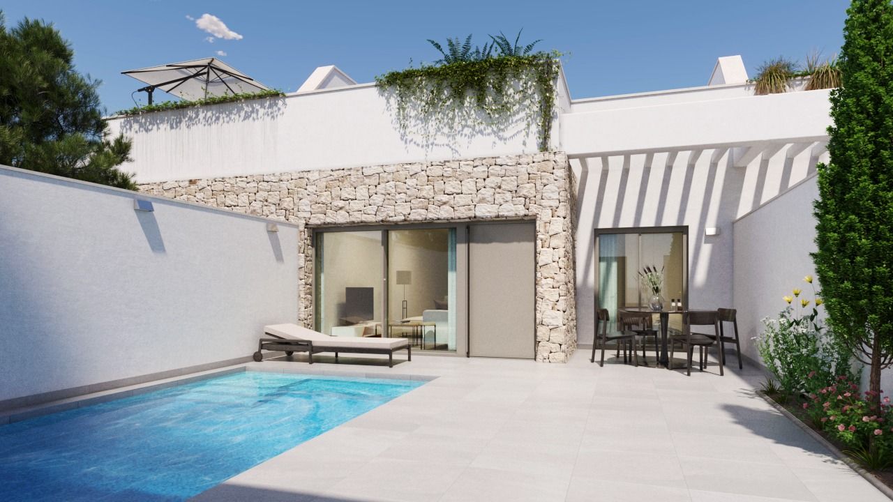 Open-plan living area in 3-bedroom new-build townhouse, Las Higuericas, Pilar De La Horadada
