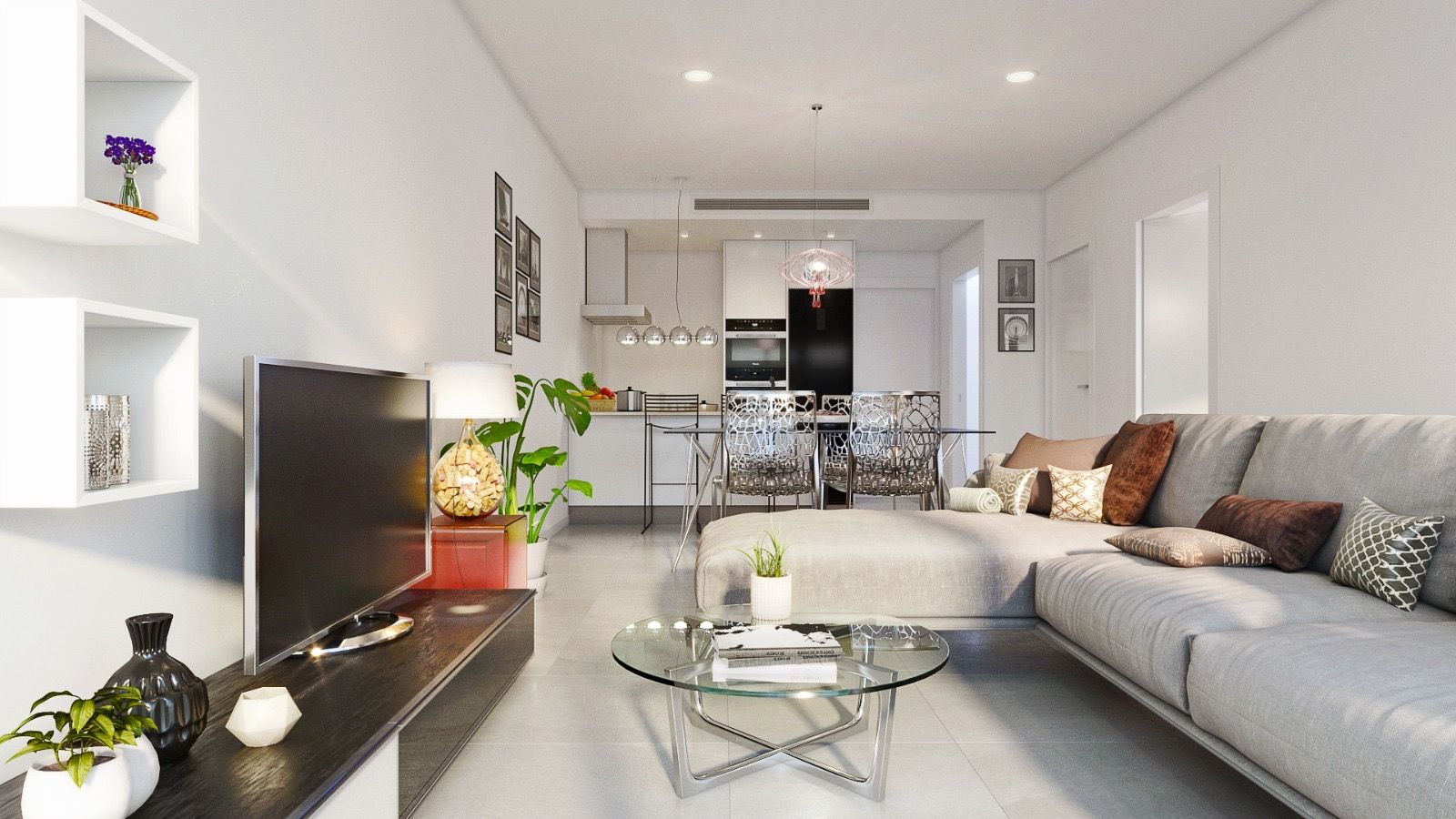 Fitted kitchen in 3-bedroom new-build townhouse, Las Higuericas, Pilar De La Horadada
