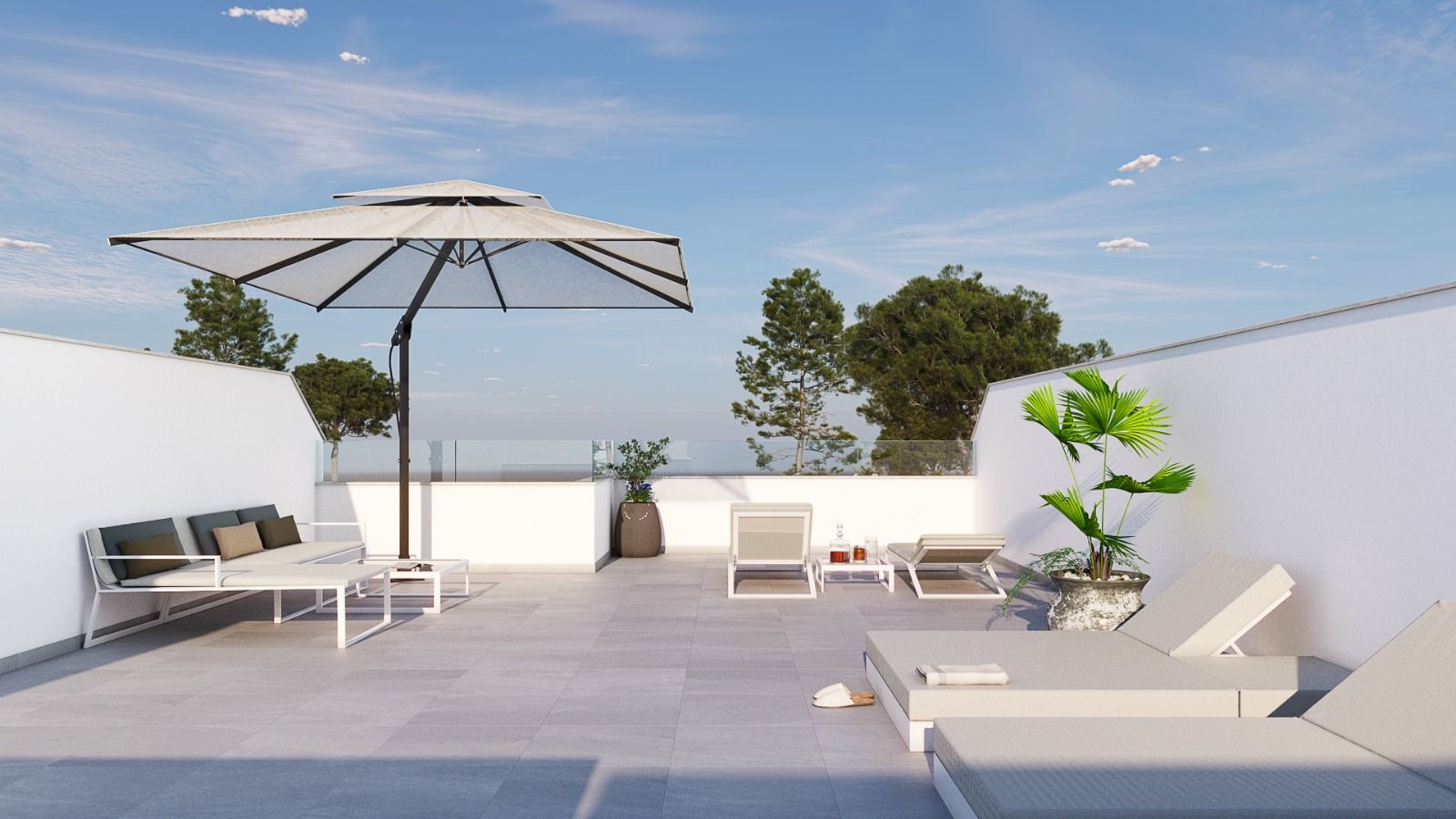 Private garden and plot of new-build townhouse in Las Higuericas, Pilar De La Horadada