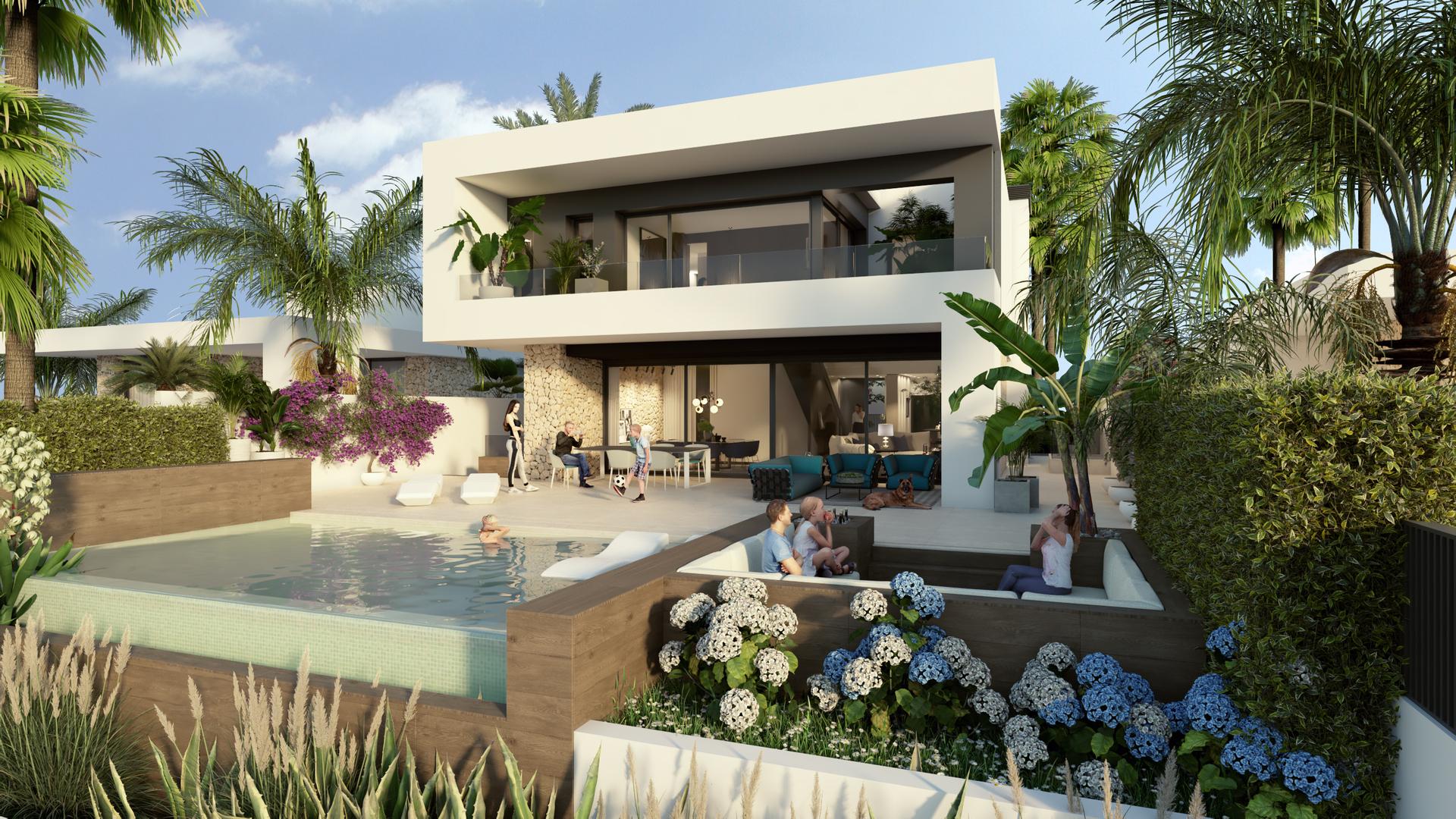Solarium level of new-build villa, Algorfa, Alicante